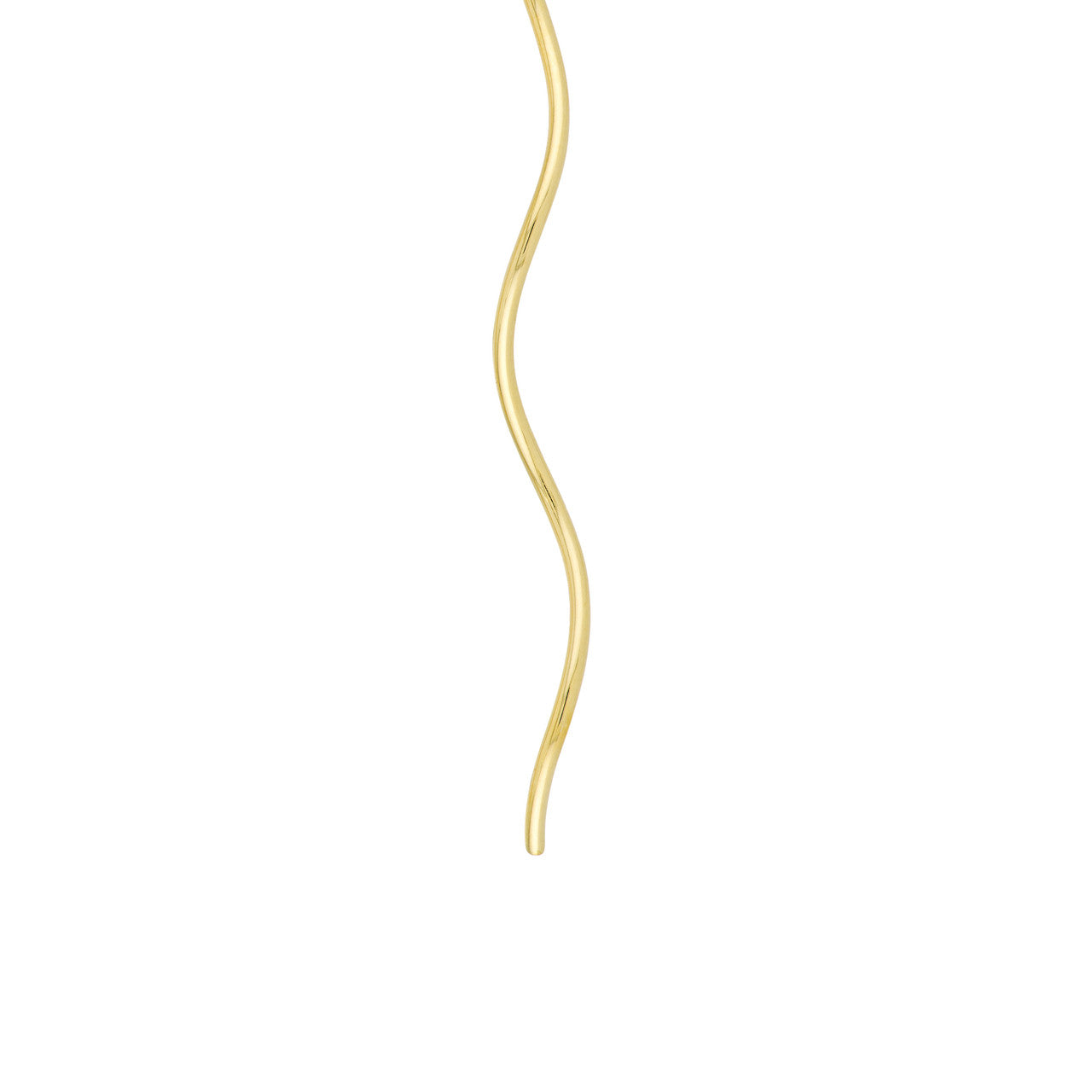 Wavy Chain Long drop Earrings - Via Jewelry