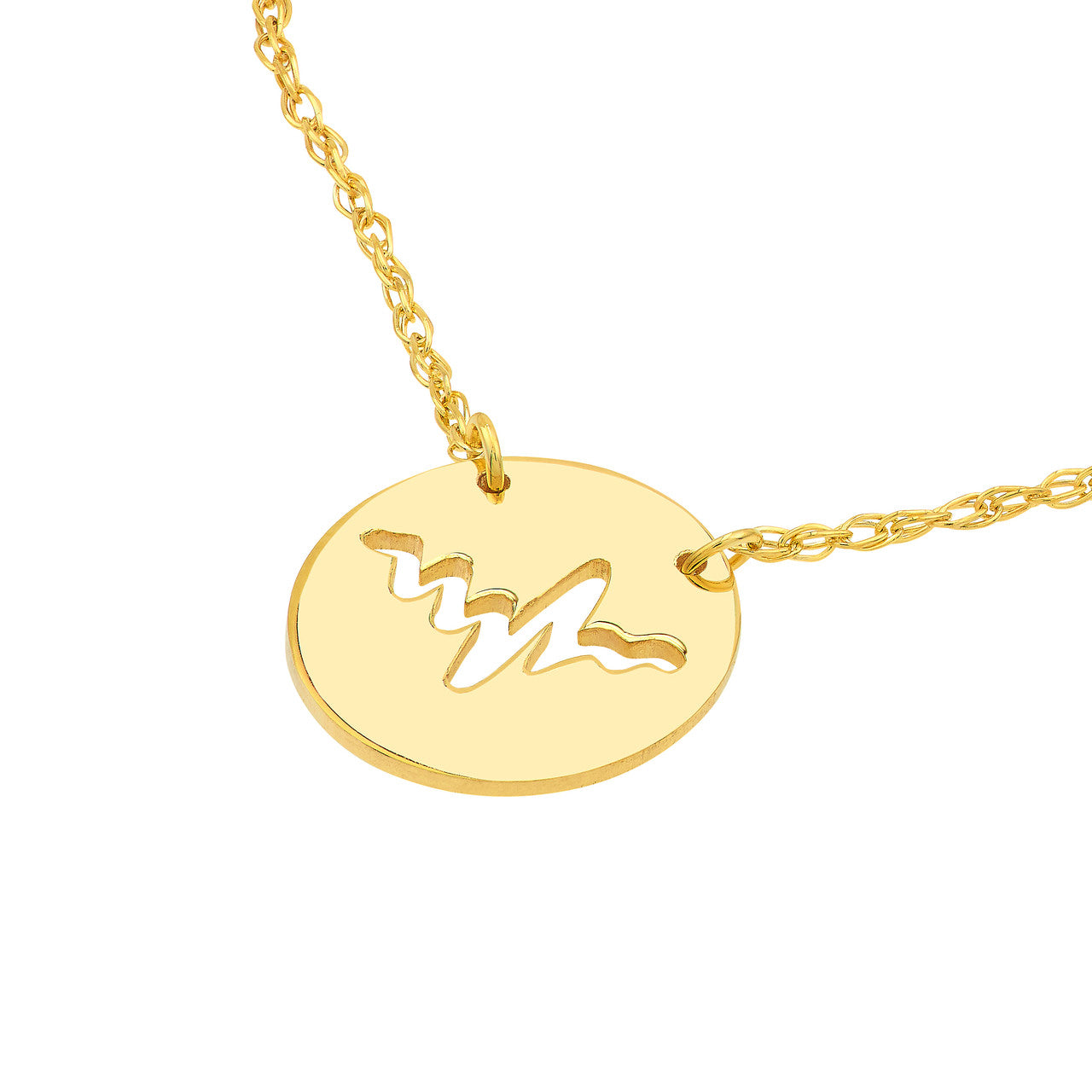 Cutout Heartbeat Mini Disc Necklace 1
