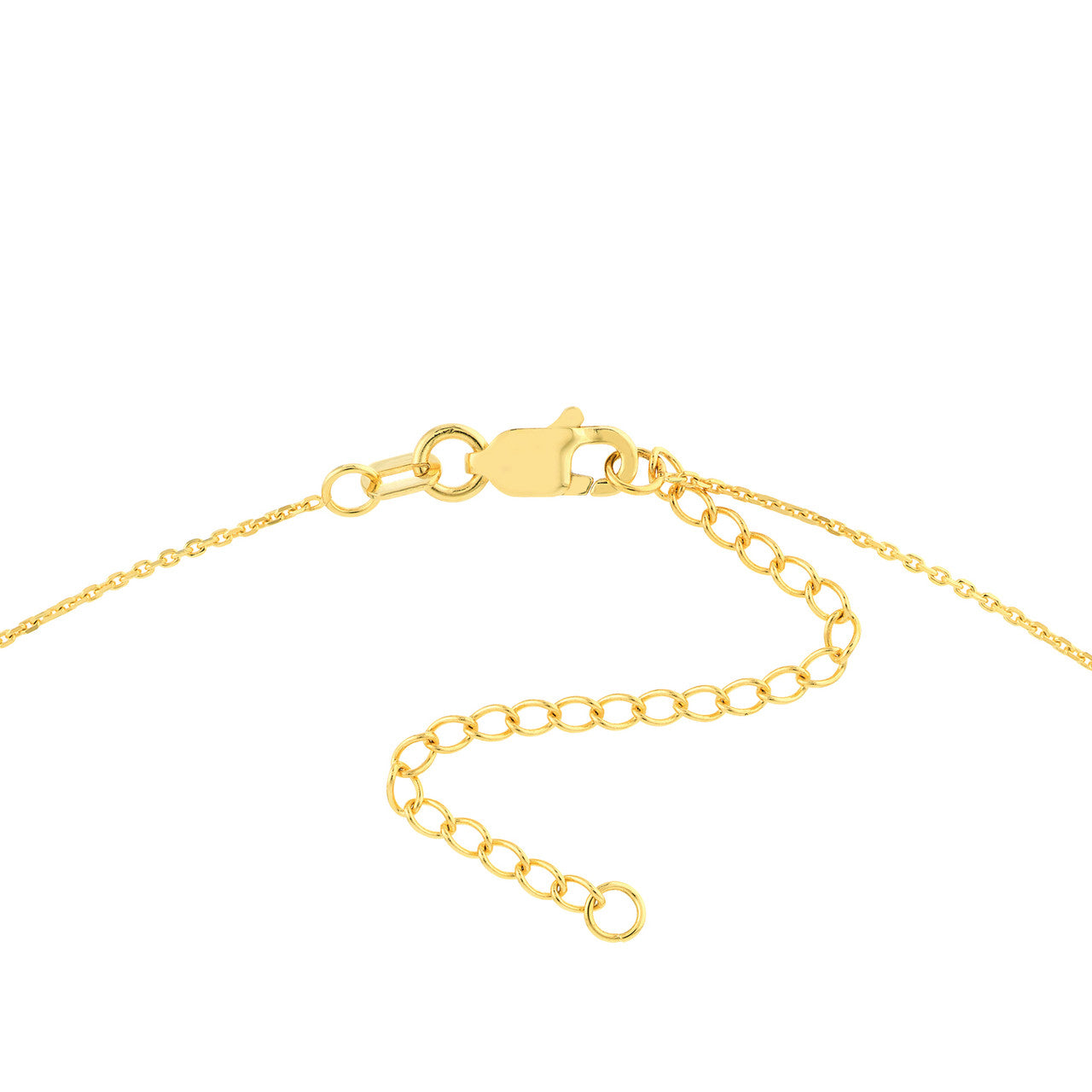 Two-Tone Heartbeat Necklace with Dangle Heart lok