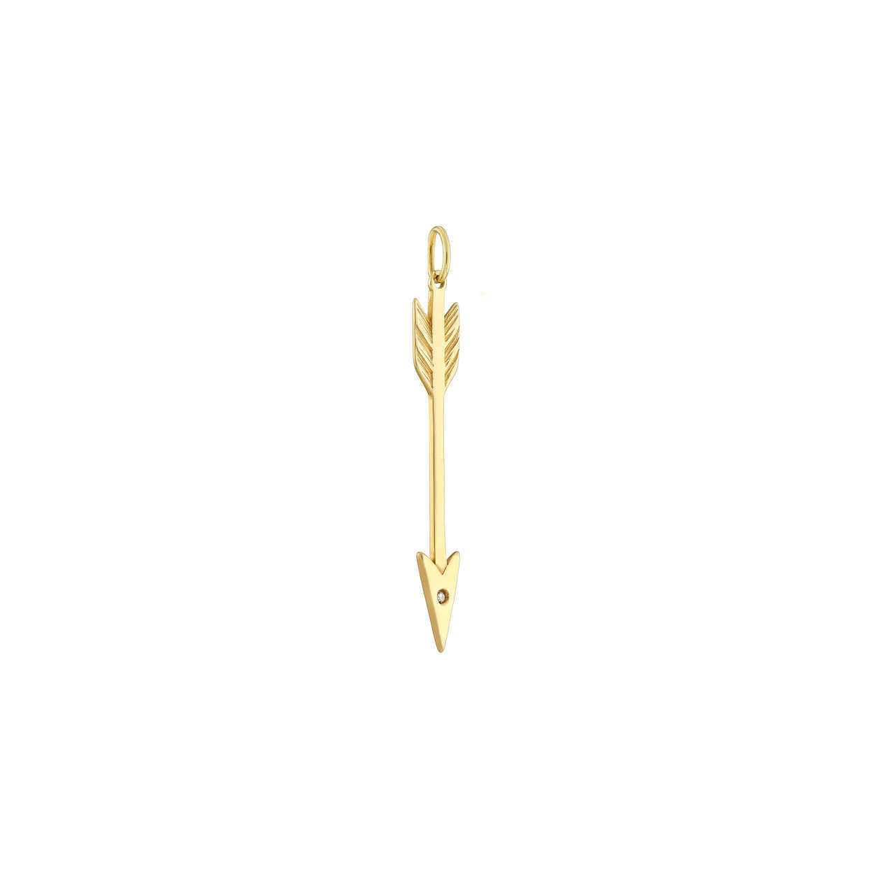 Simple arrow charm with diamond accent from My Store, showcasing a sleek design and elegant shine.