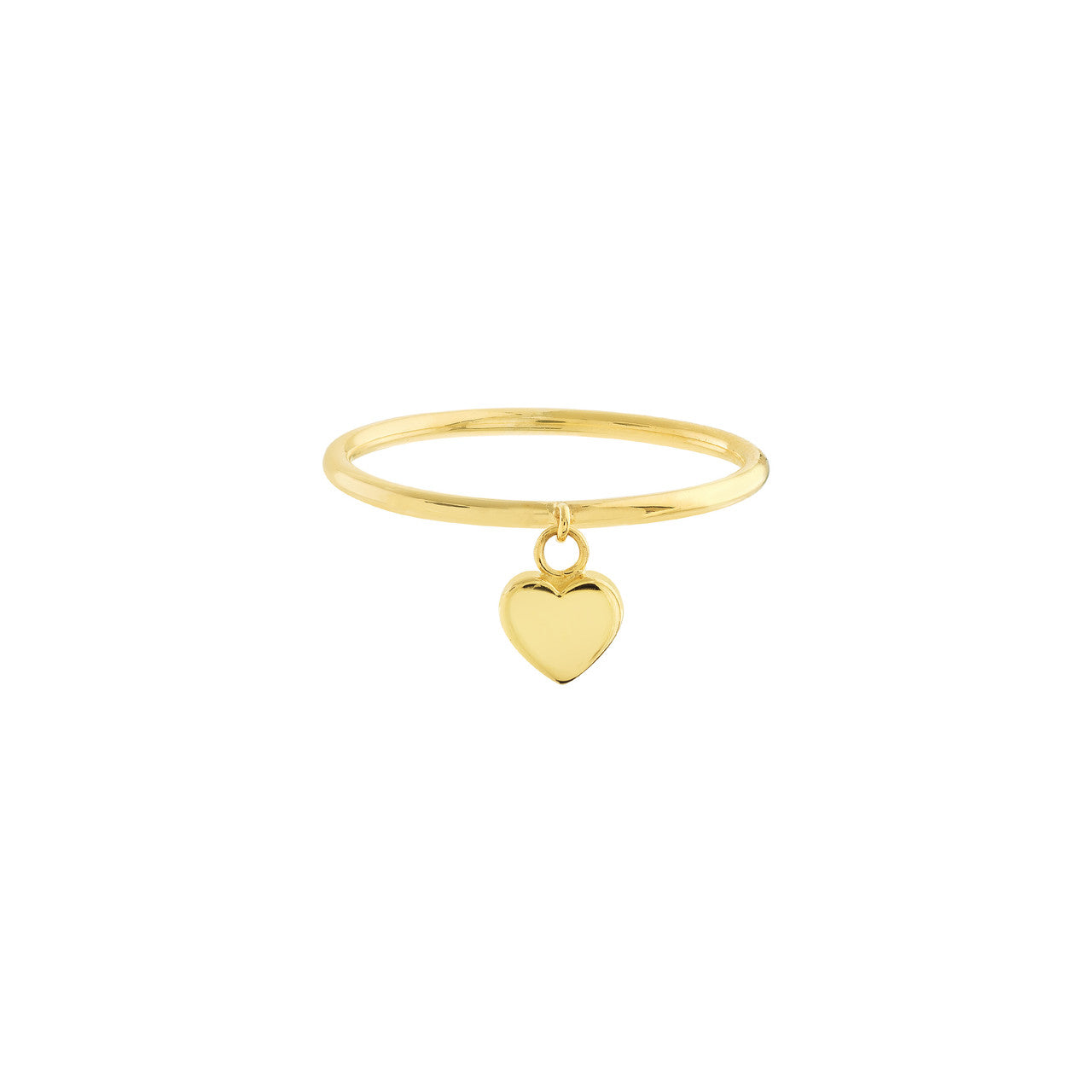 Dangle heart wire ring by My Store, featuring a delicate design with a heart charm and adjustable band.