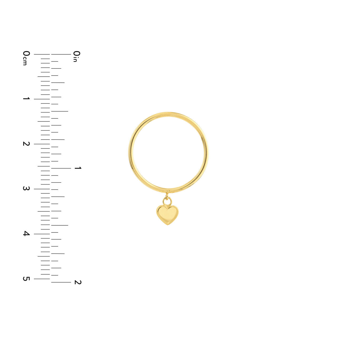 Dangle heart wire ring in silver by My Store, featuring a delicate design with a dangling heart detail.