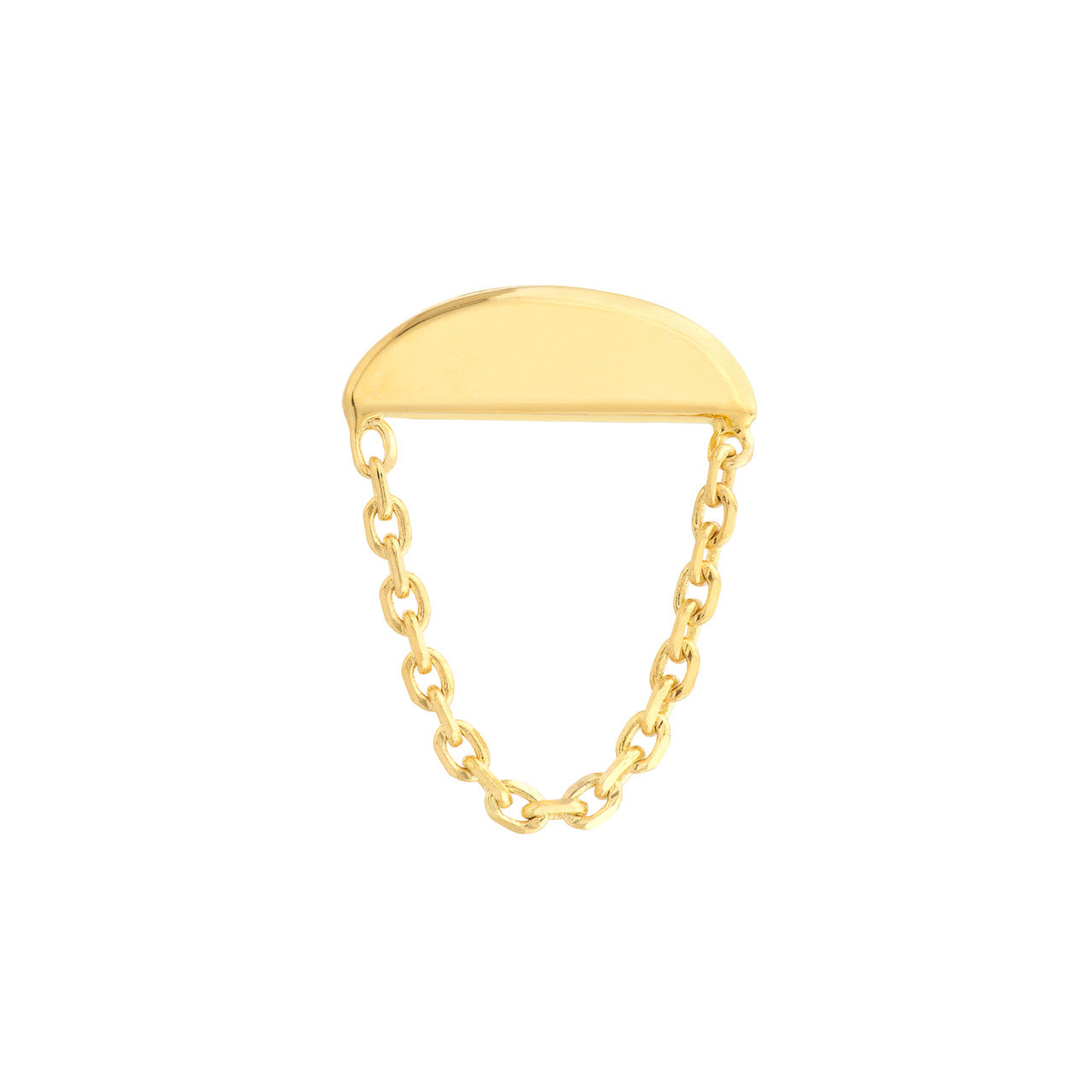 Simple Sunrise Stud Earrings by My Store featuring an elegant chain drape design.