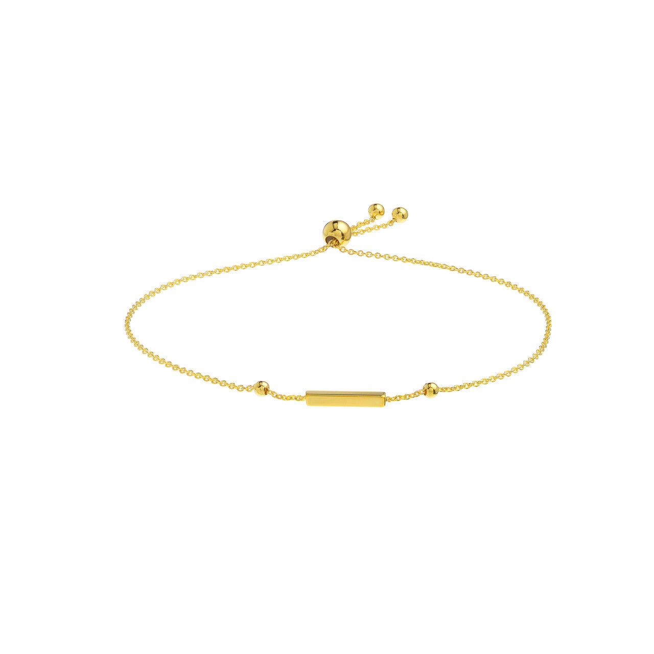 Simple Bar and Bead Bolo Bracelet by My Store with adjustable clasp and elegant design.