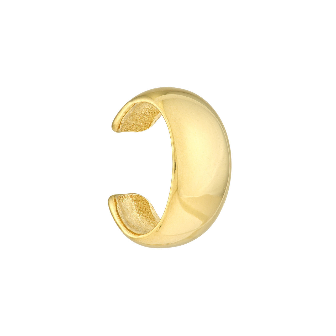 Ava Wide Earring Cuff by Midas Chain featuring a sleek design and unique texture in a stylish metallic finish.