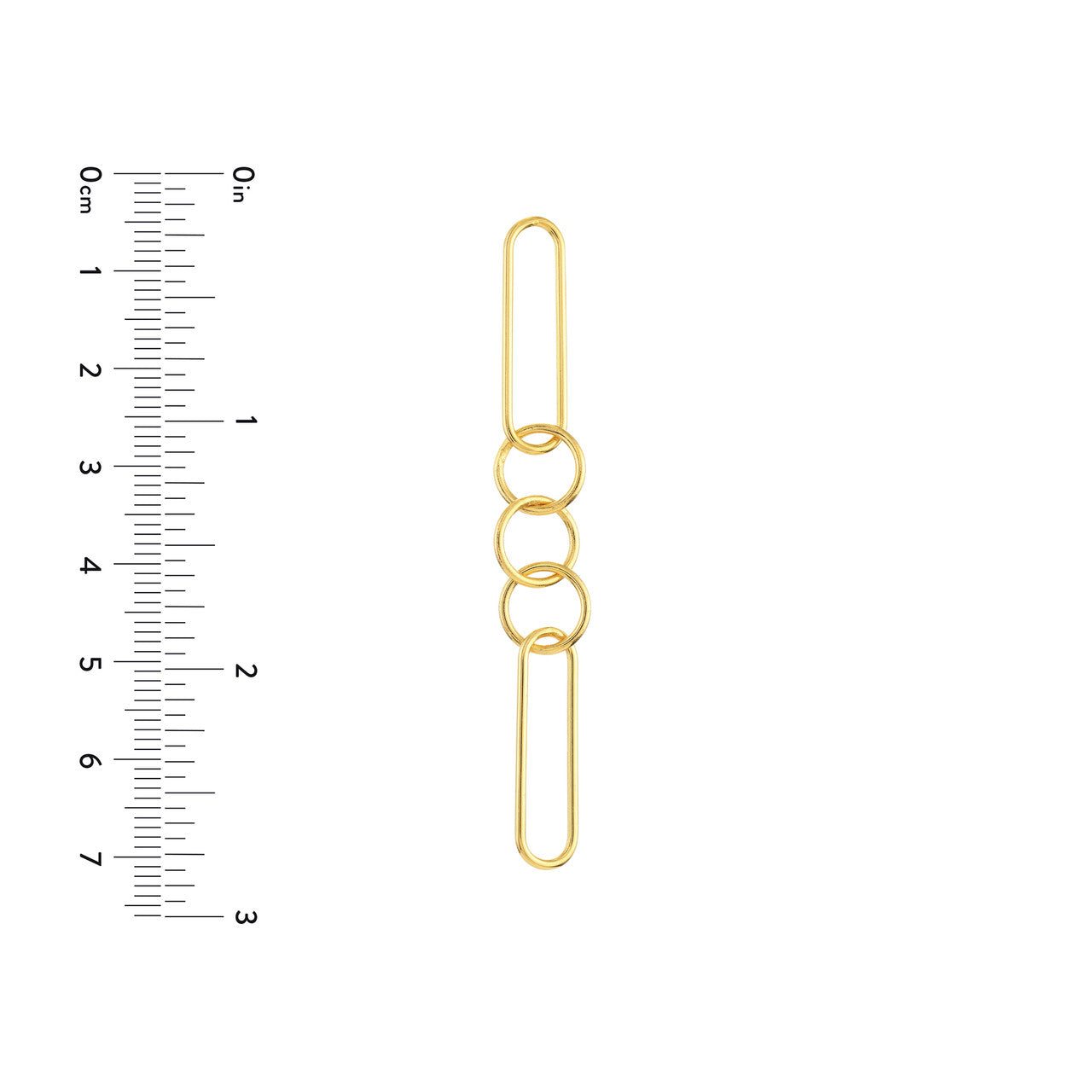 Paper Clip & Circle Link Dangle Earrings - VIA Jewelers