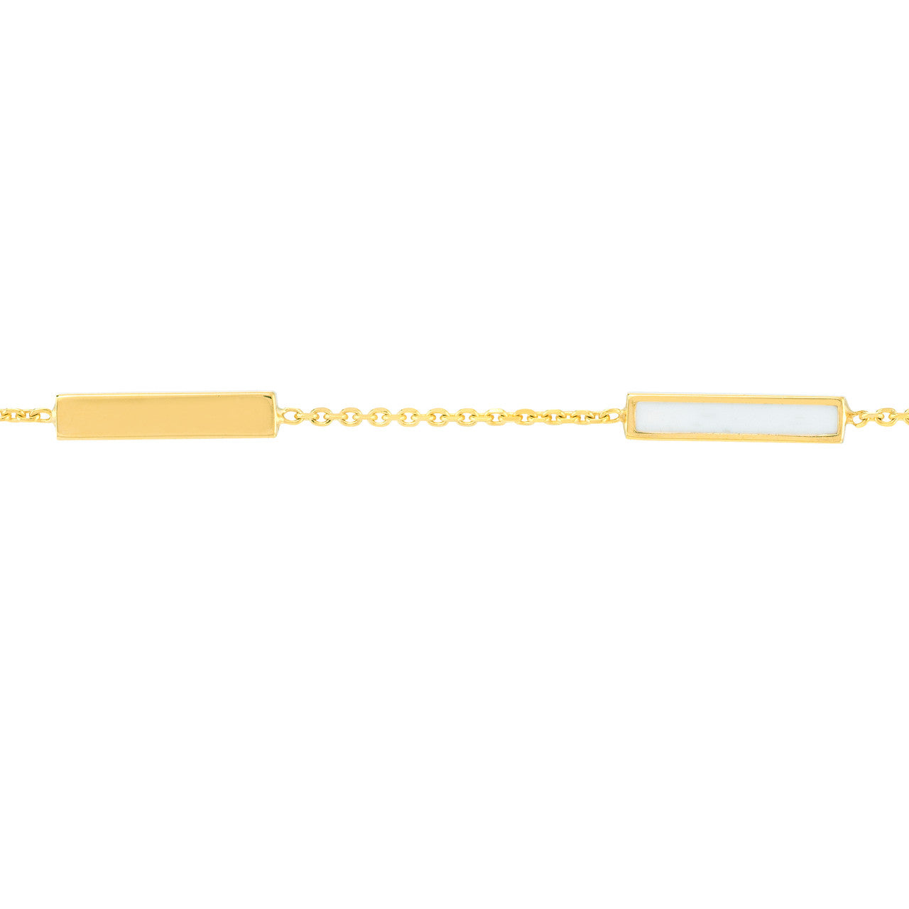 White Enamel Bar Stations Bracelet 2