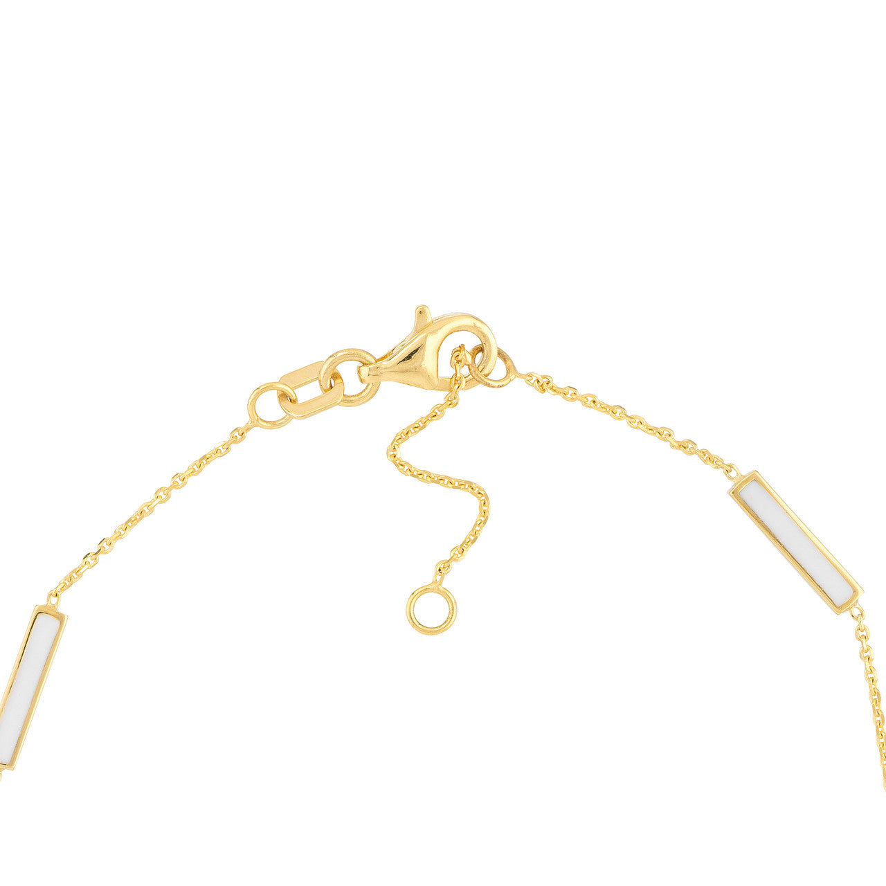 White Enamel Bar Stations Bracelet 3