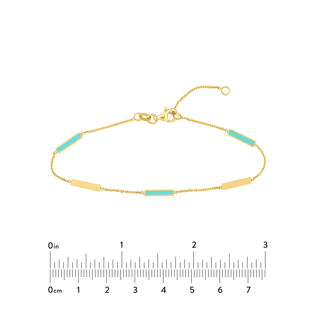 Turquoise Enamel Bar Bracelet 4