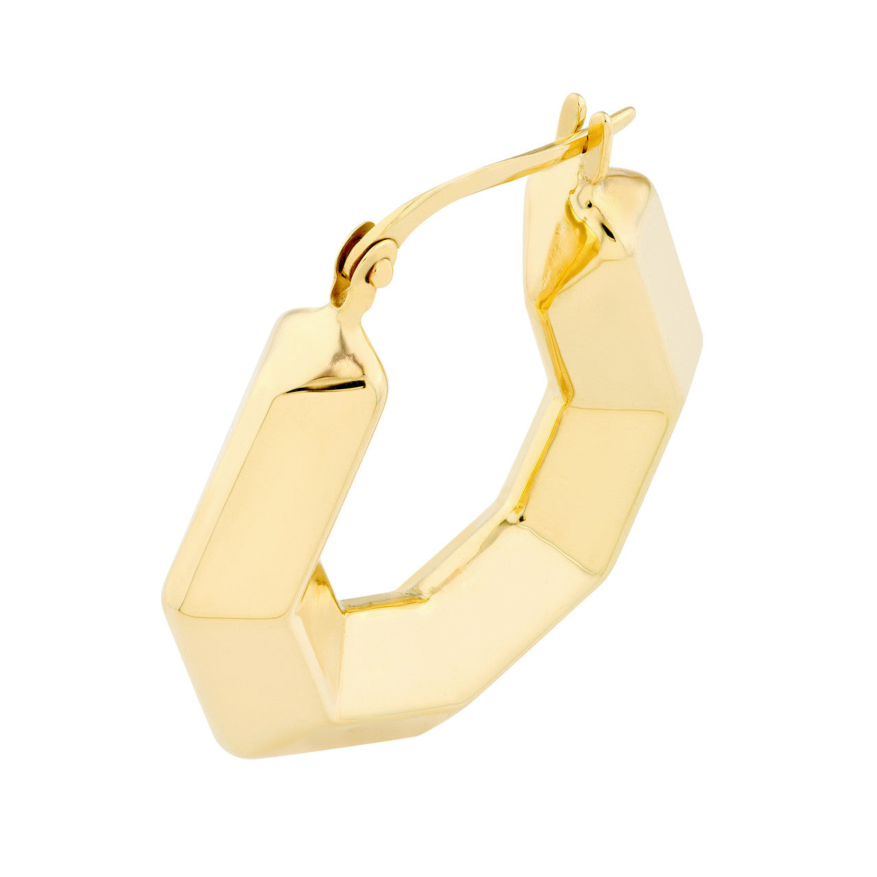 Hexagon Hoop Earring