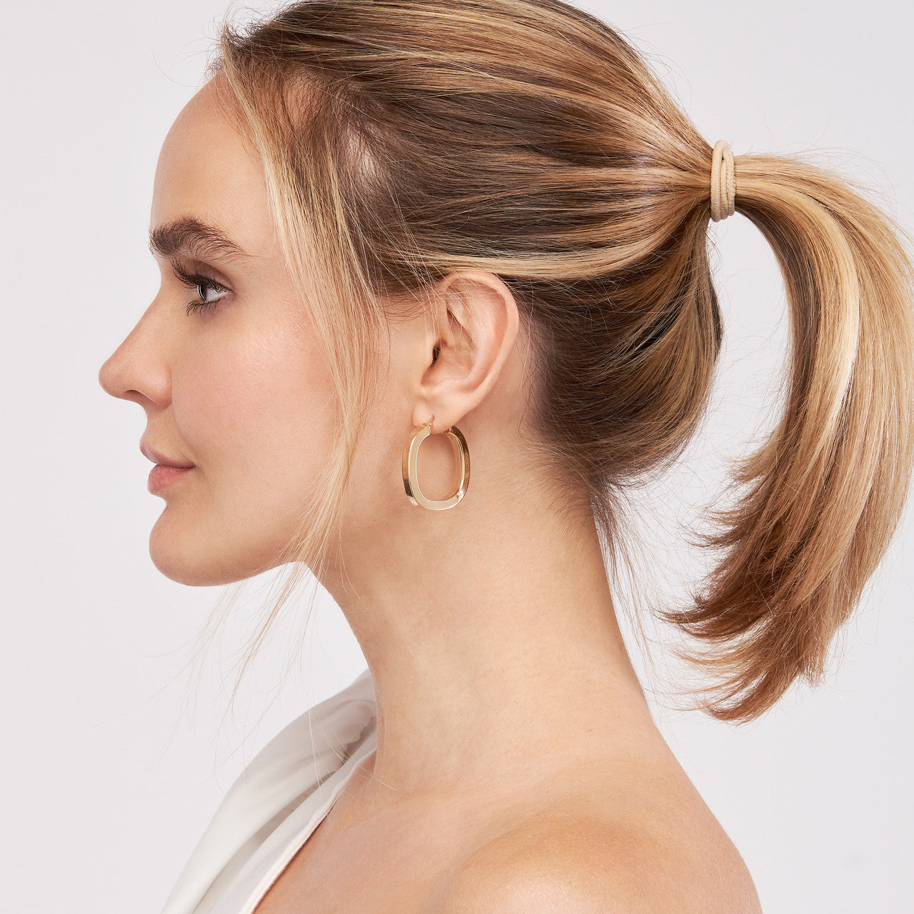 Square Polished Hoop Earrings - VIA Jewelers