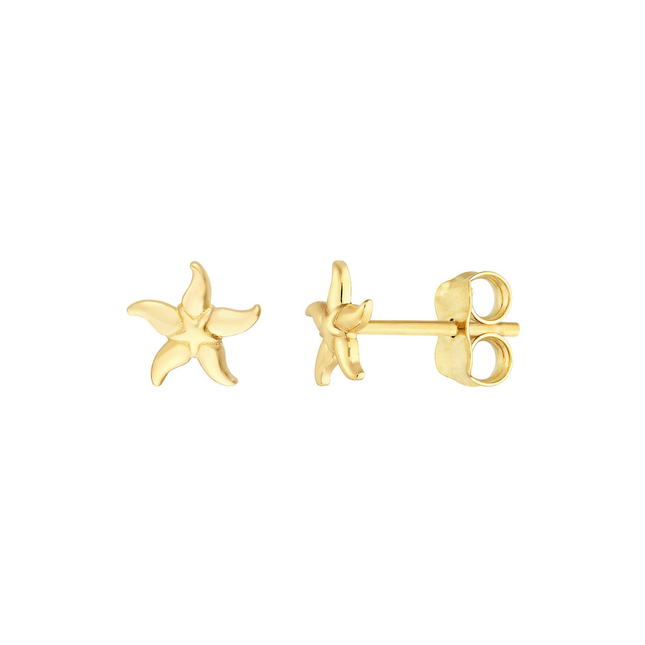 Simple starfish stud earrings by My Store, featuring a delicate design and a polished finish.