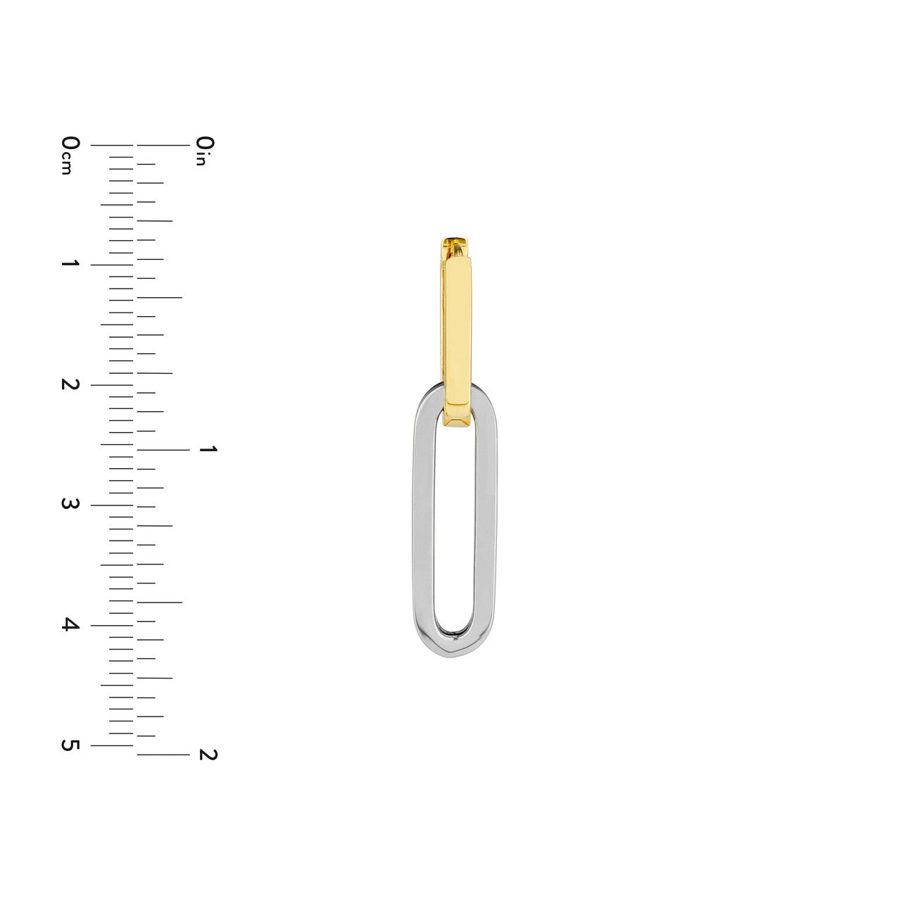 Two-Tone Paperclip Hoop Earrings - VIA Jewelers