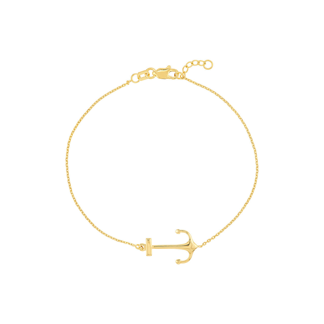 Sideways Anchor Adjustable Bracelet 7