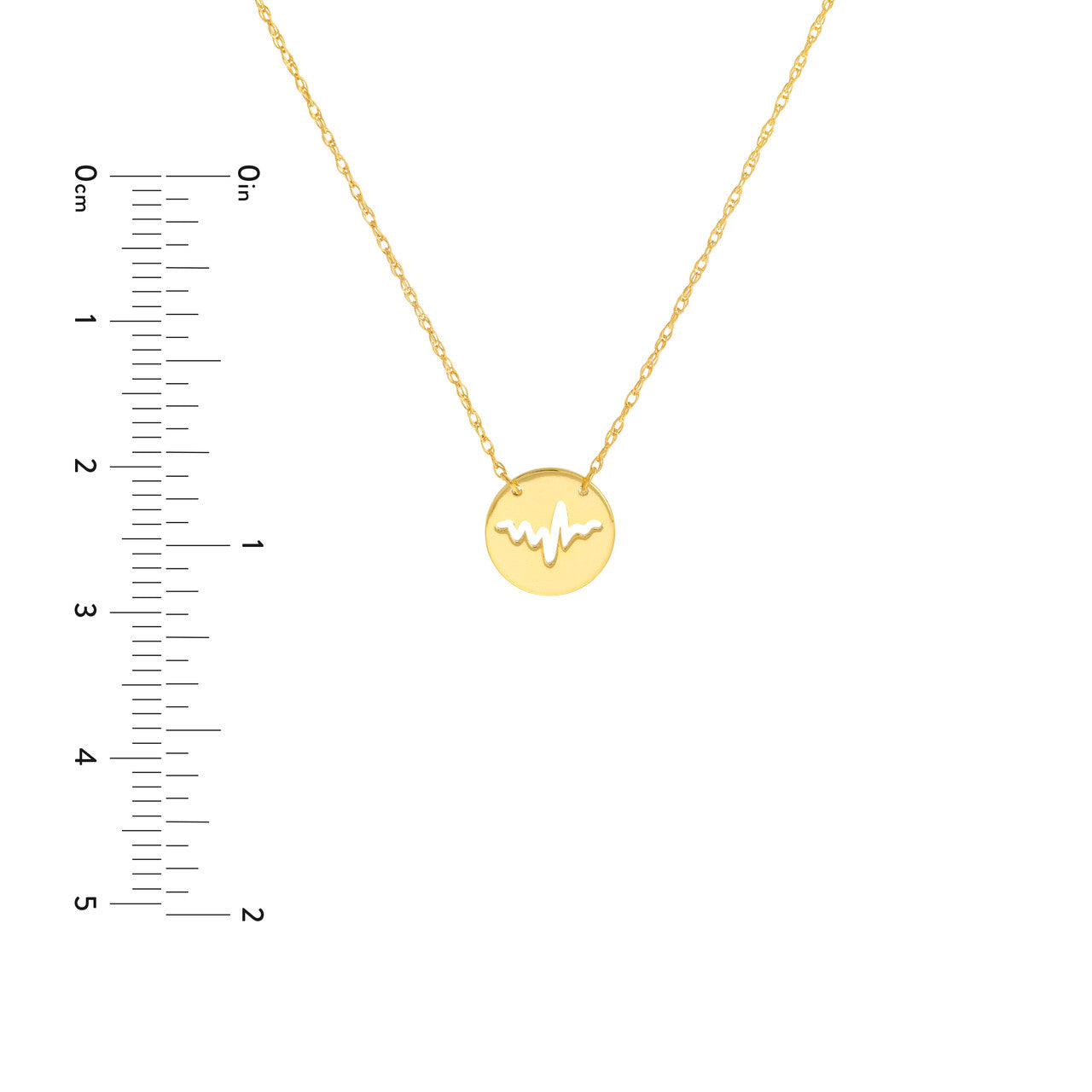 Cutout Heartbeat Mini Disc Necklace 4