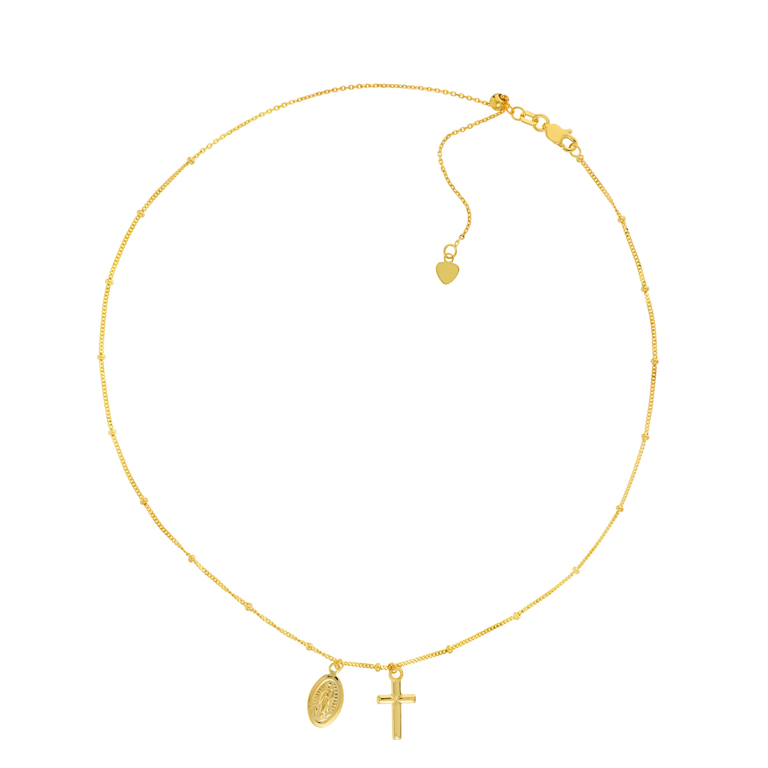 Mary and Cross Dangles Choker