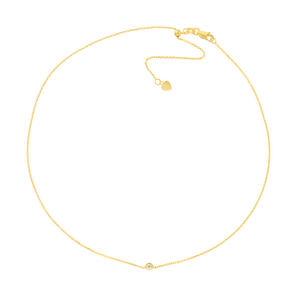 Bezel Set Diamond Choker