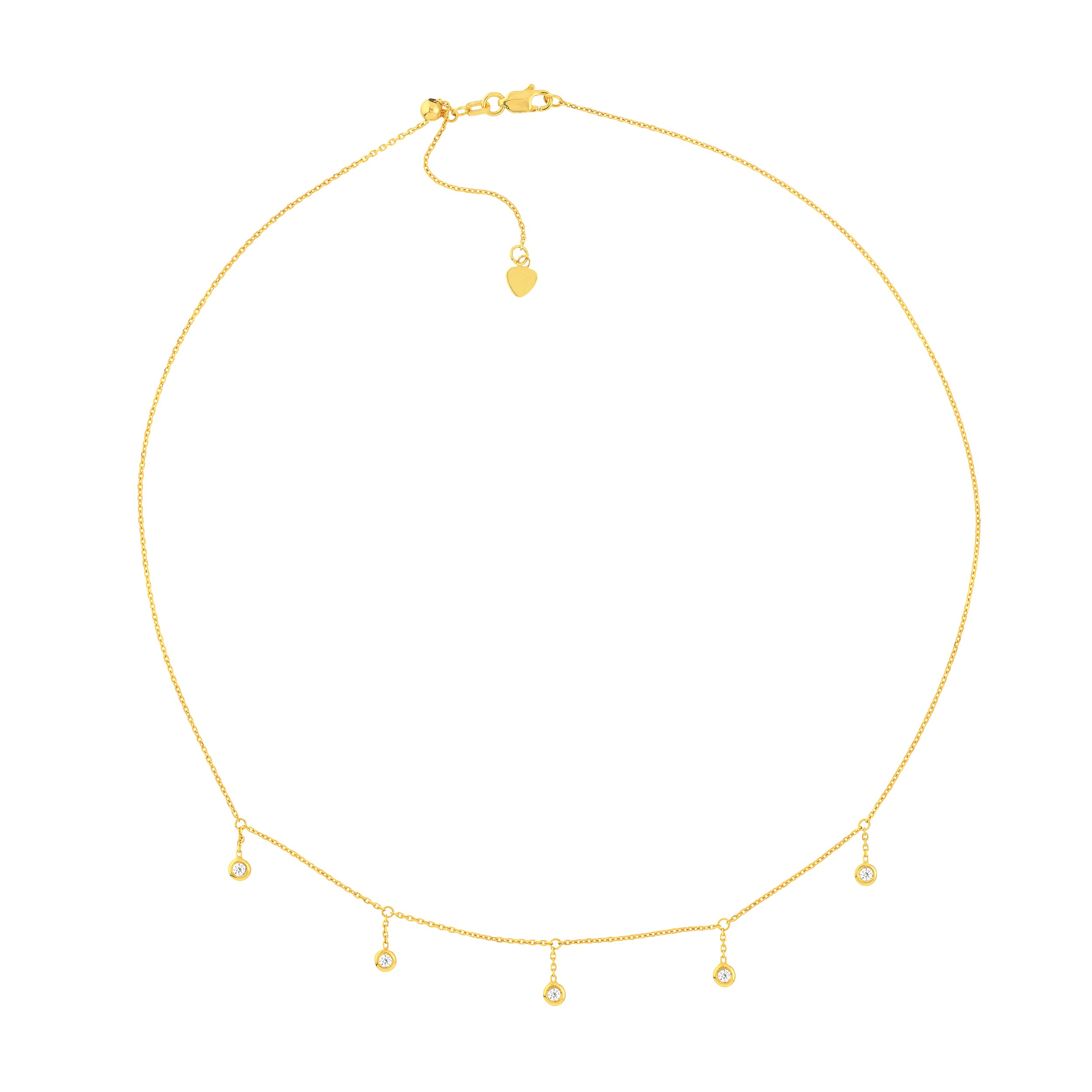 Diamond Bezel Drop Choker