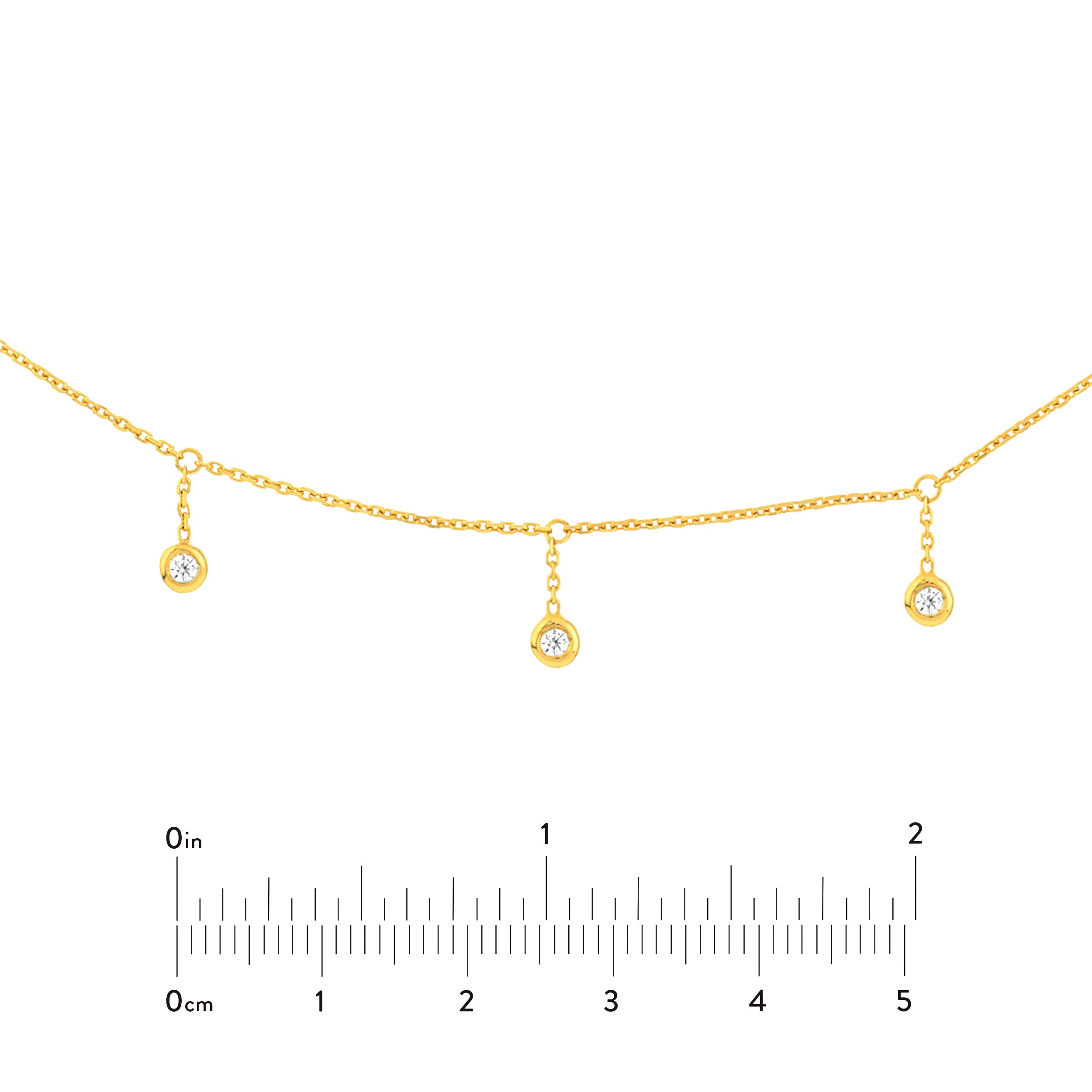 Diamond Bezel Drop Choker
