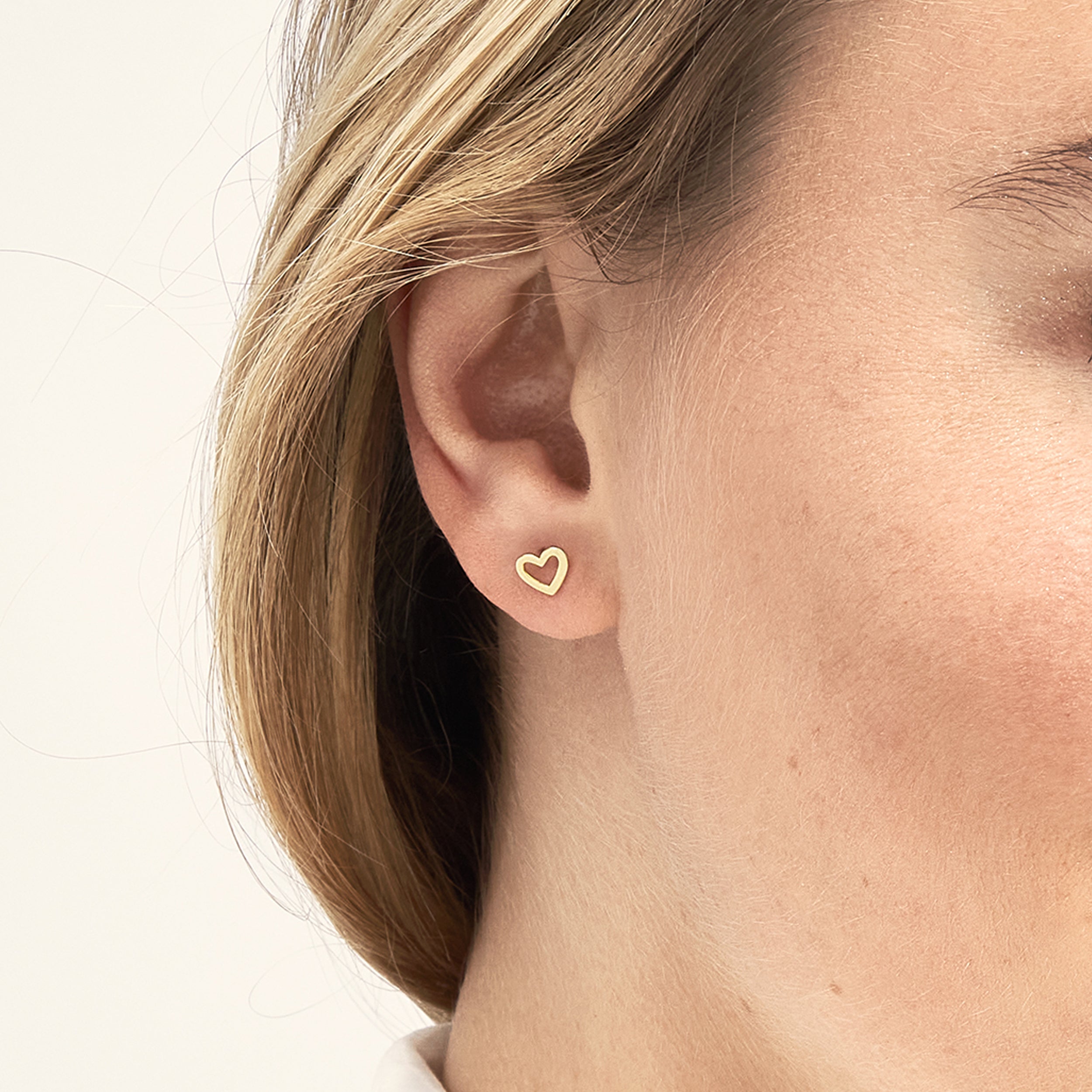 Cut Out Heart Shaped Stud Earrings