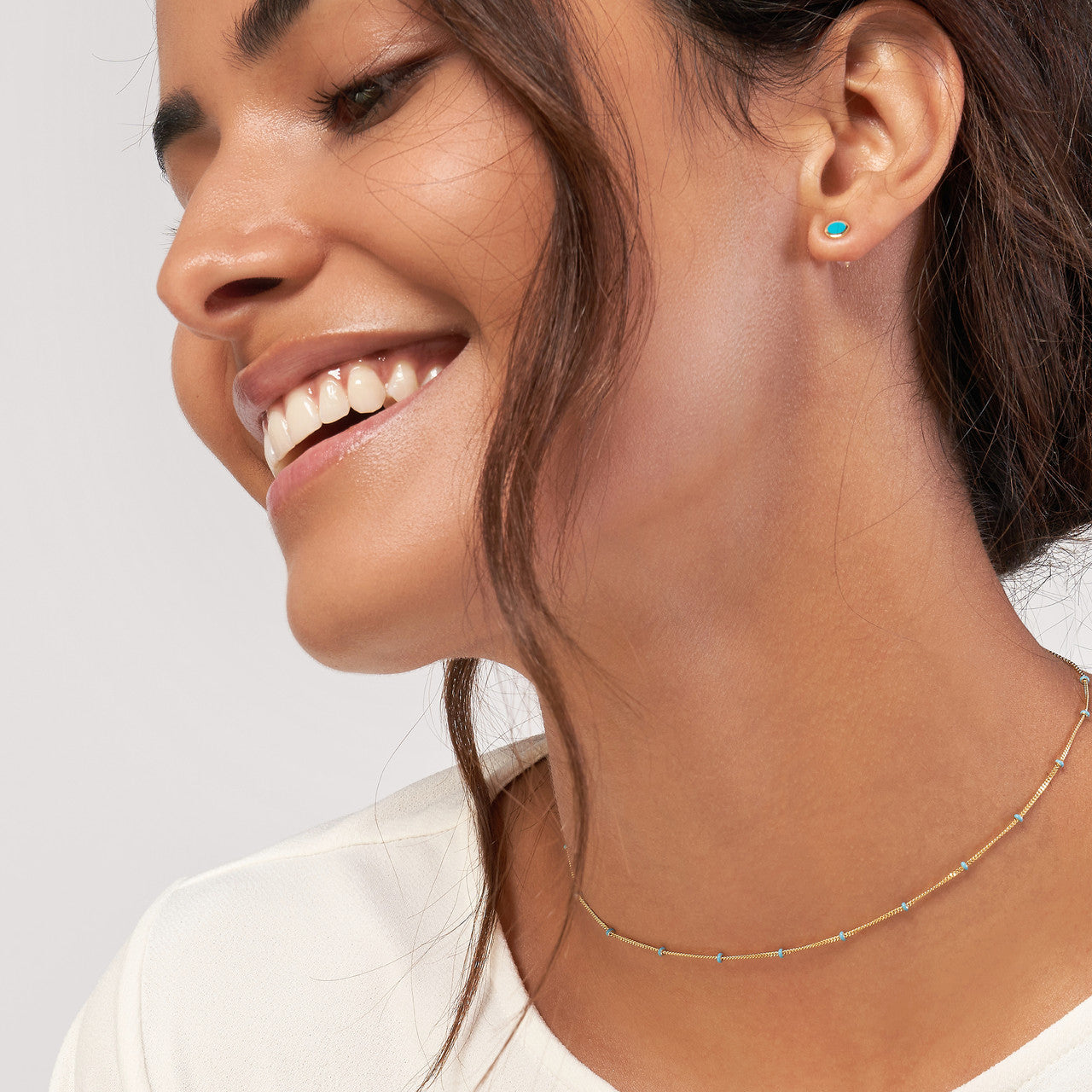 Enamel Saturn Chain Choker 1