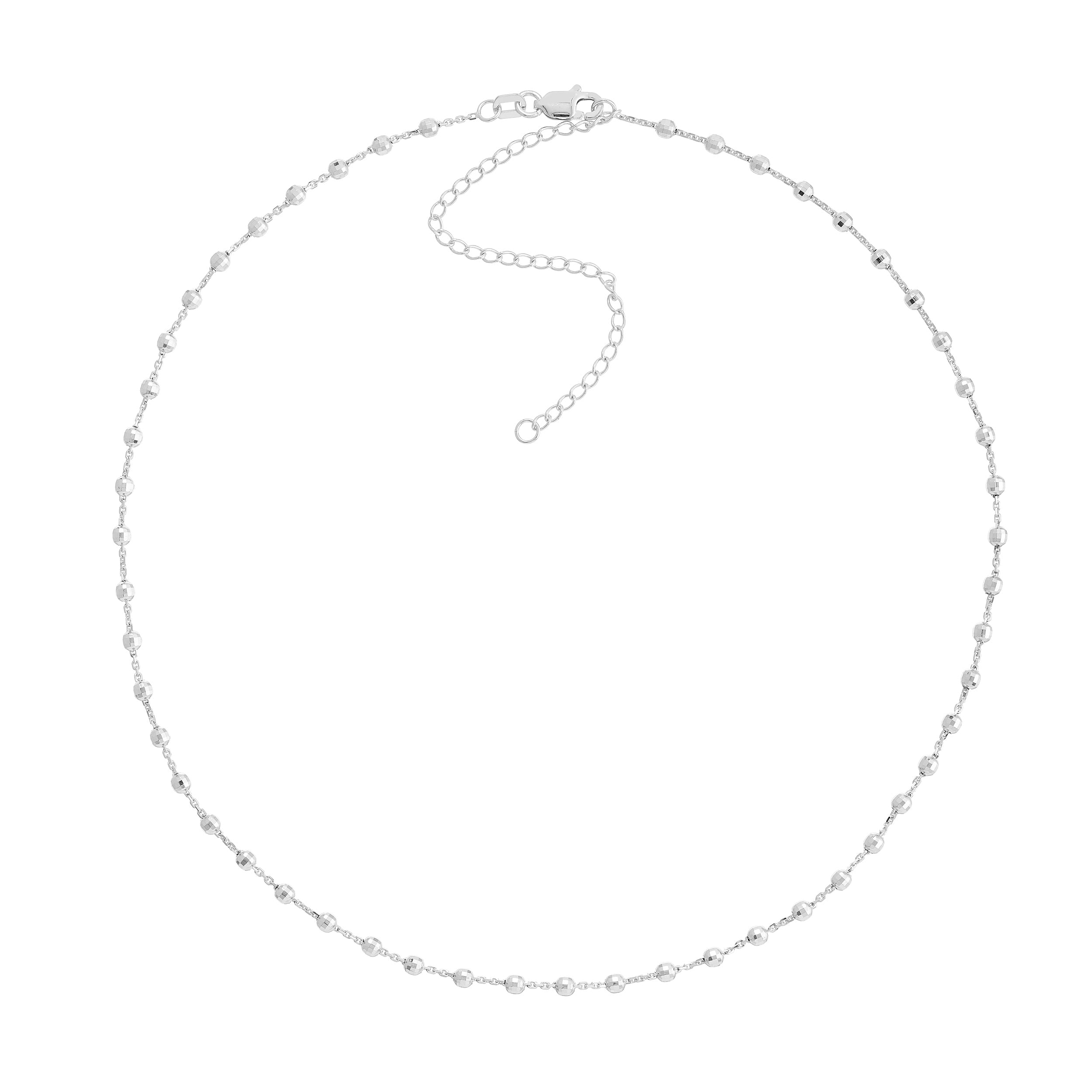 Diamond-Cut Bead Station Choker