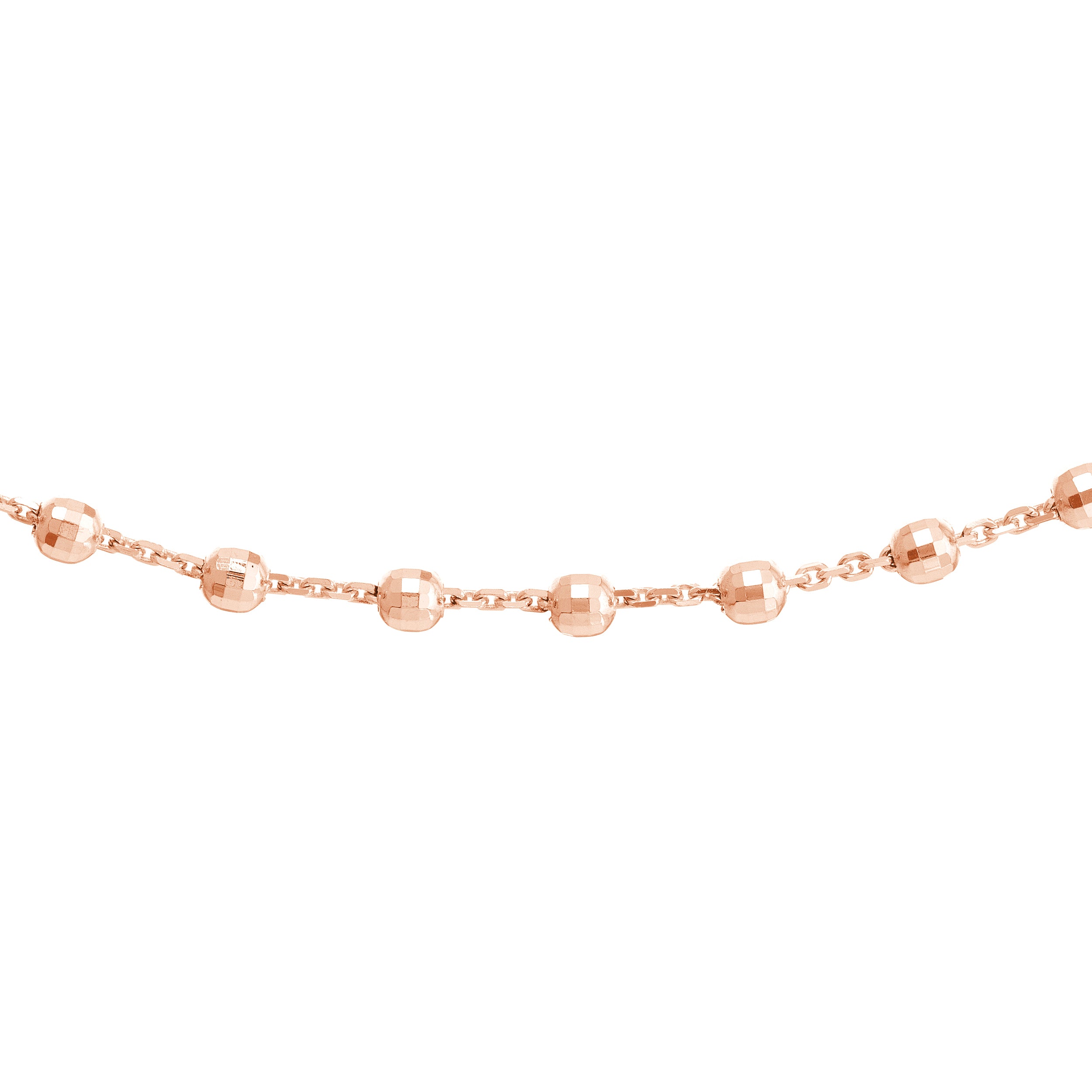 Diamond-Cut Bead Station Choker