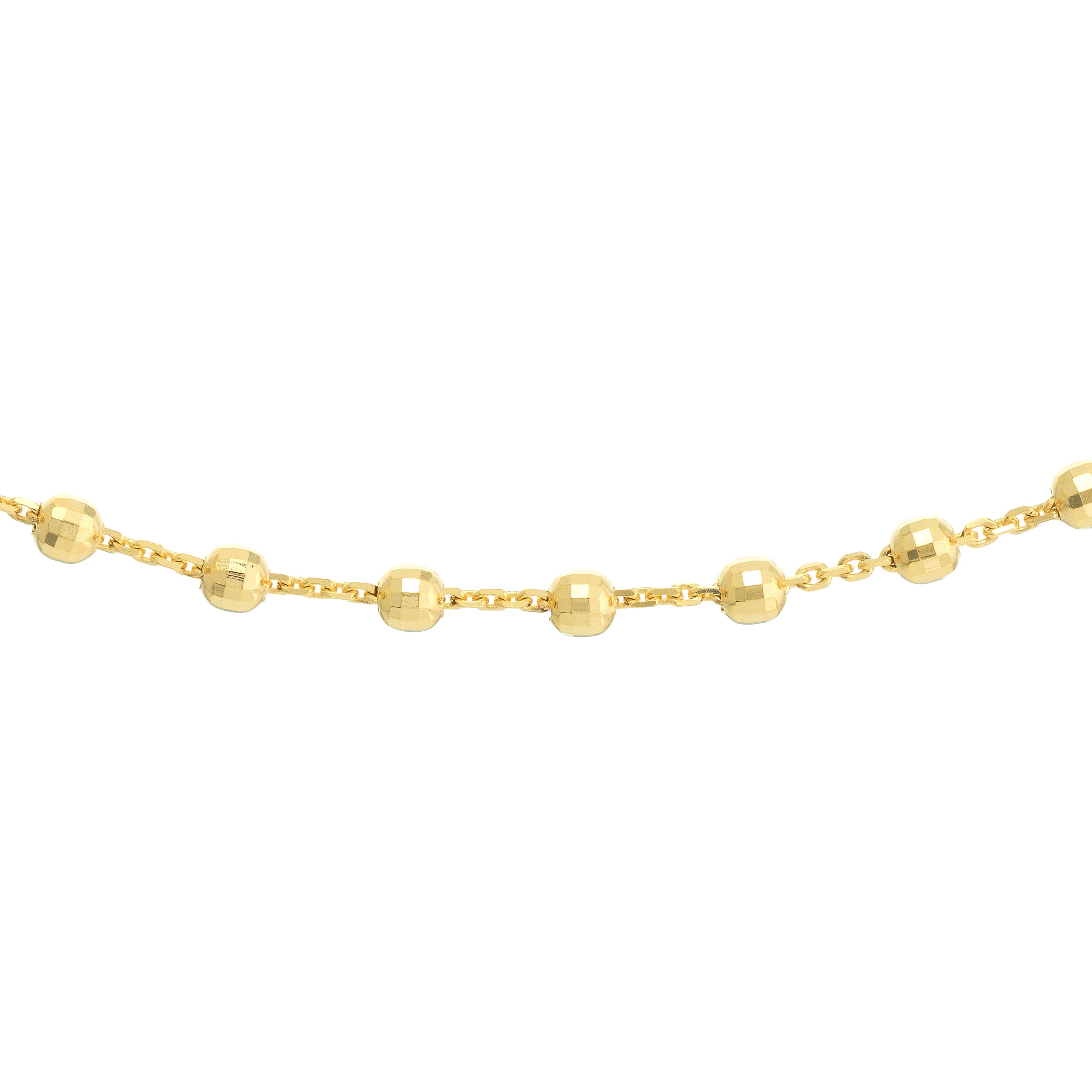 Diamond-Cut Bead Station Choker