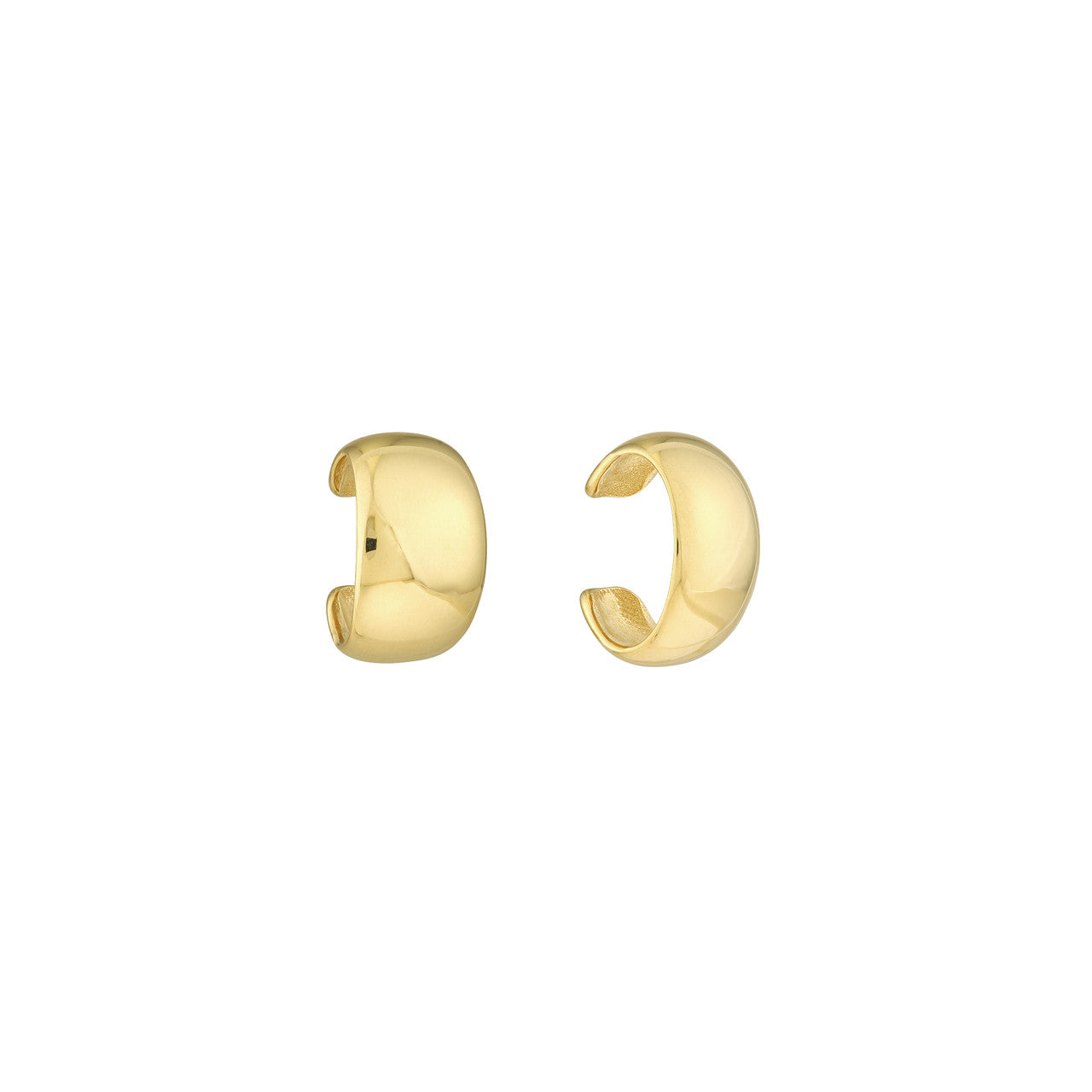 Ava Wide Earring Cuff by Midas Chain featuring a sleek design and elegant, modern finish in a close-up view.