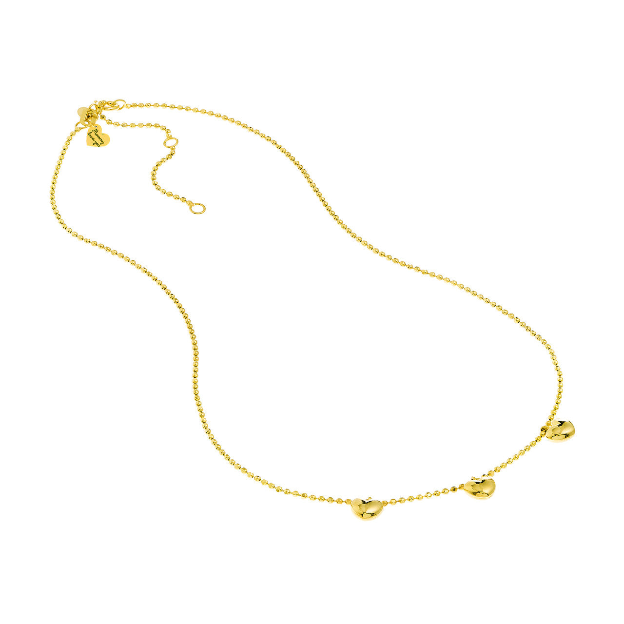 Triple Puff Heart Kid Necklace 4