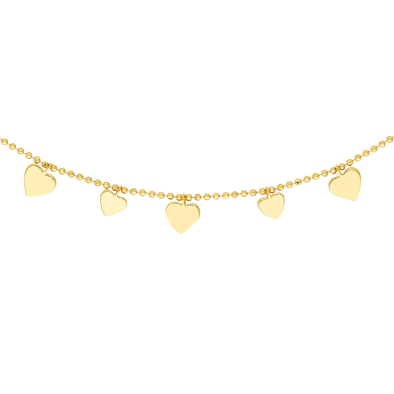 Alternating Hearts Bead Chain Choker 1