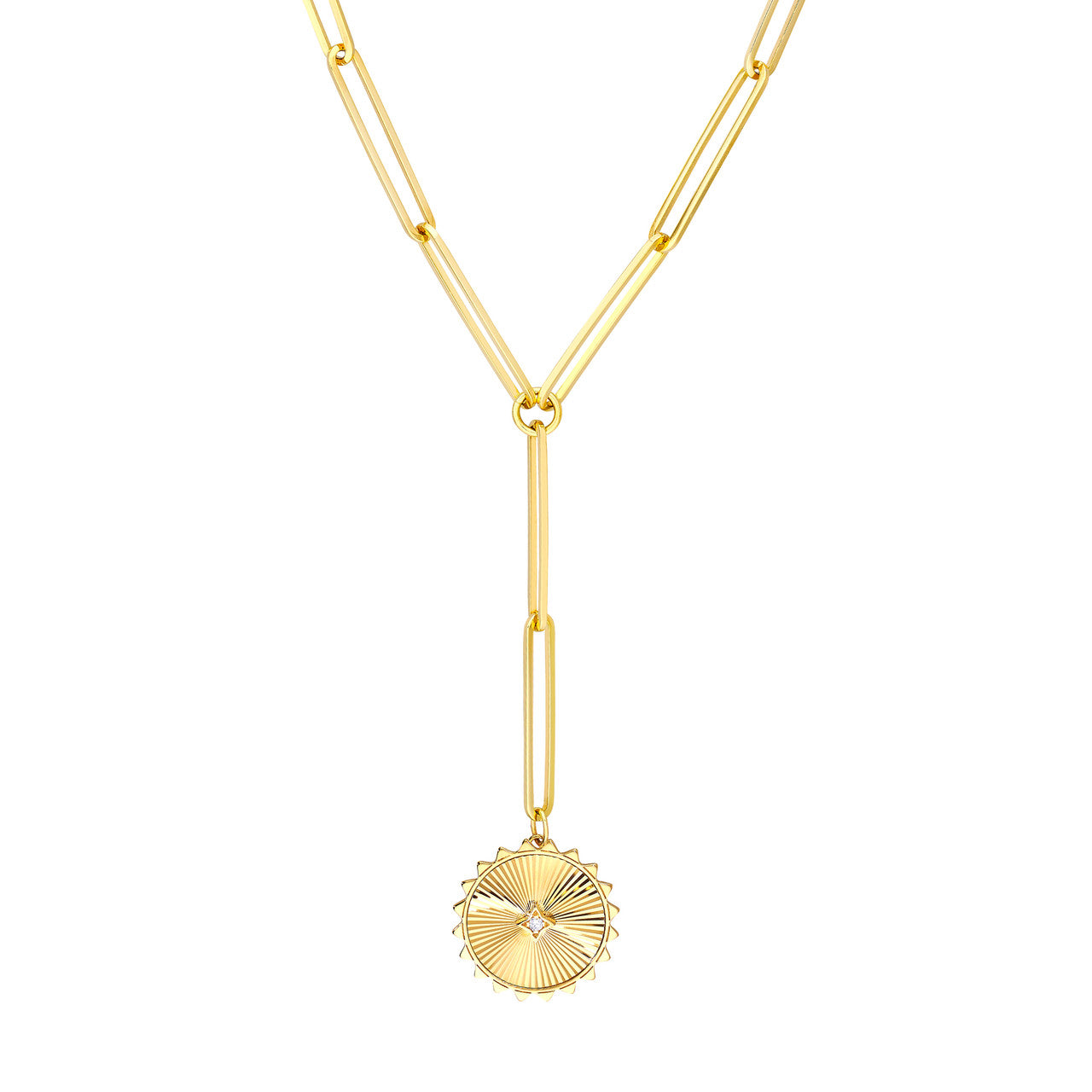 Diamond Medallion Lariat Necklace - VIA Jewelers
