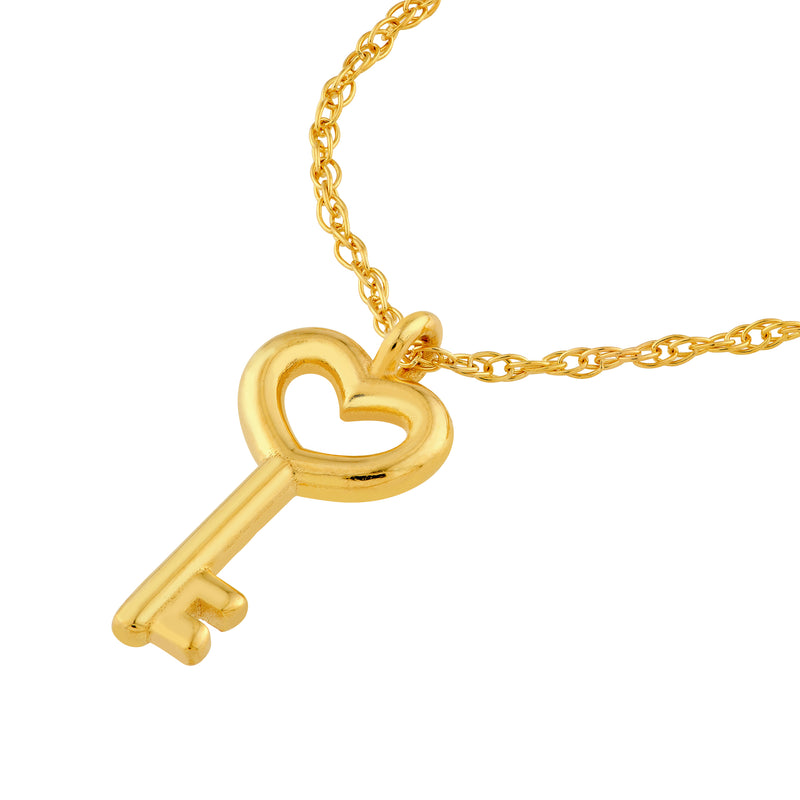 Heart Key Pendant Necklace
