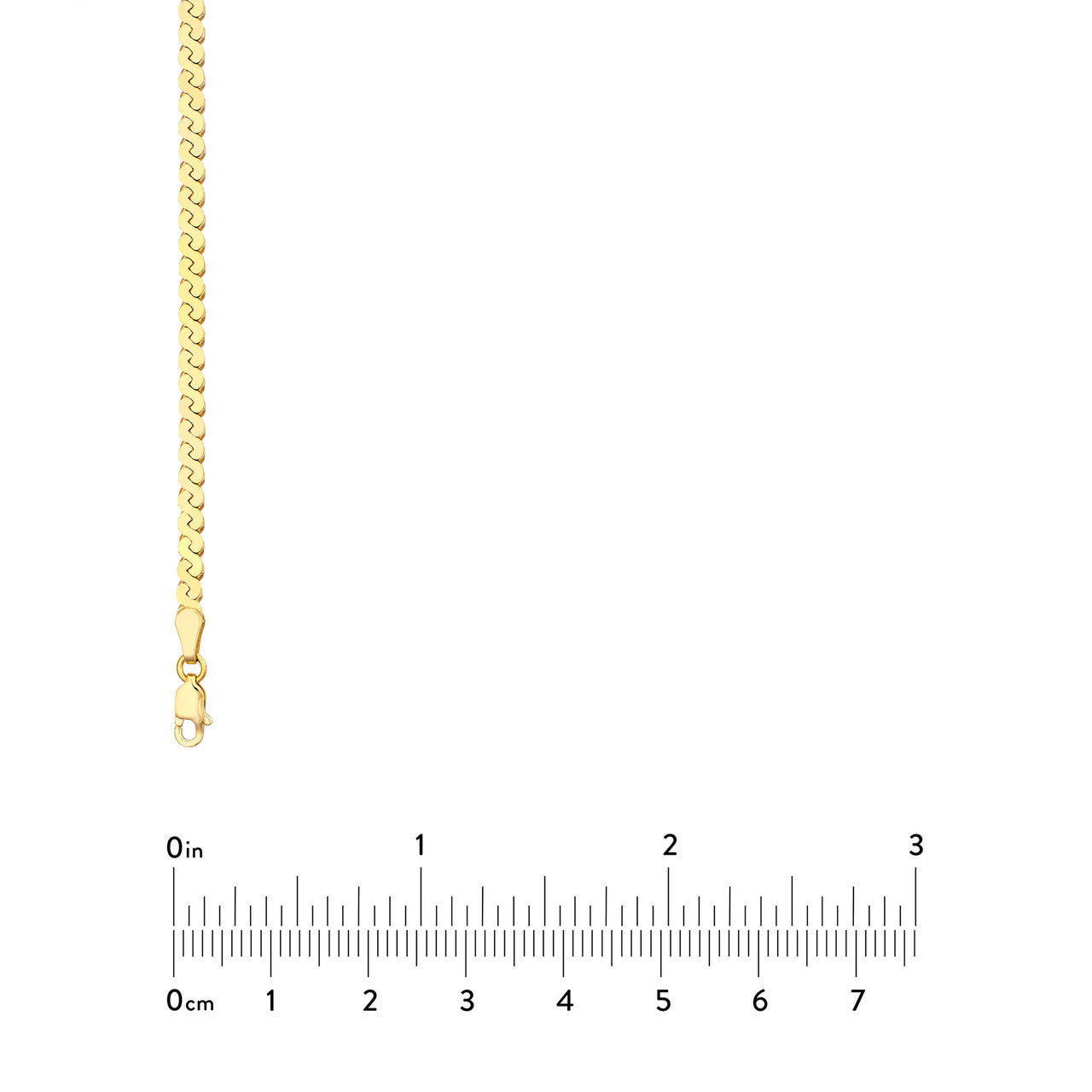 Serpentine Chain Gold Necklace