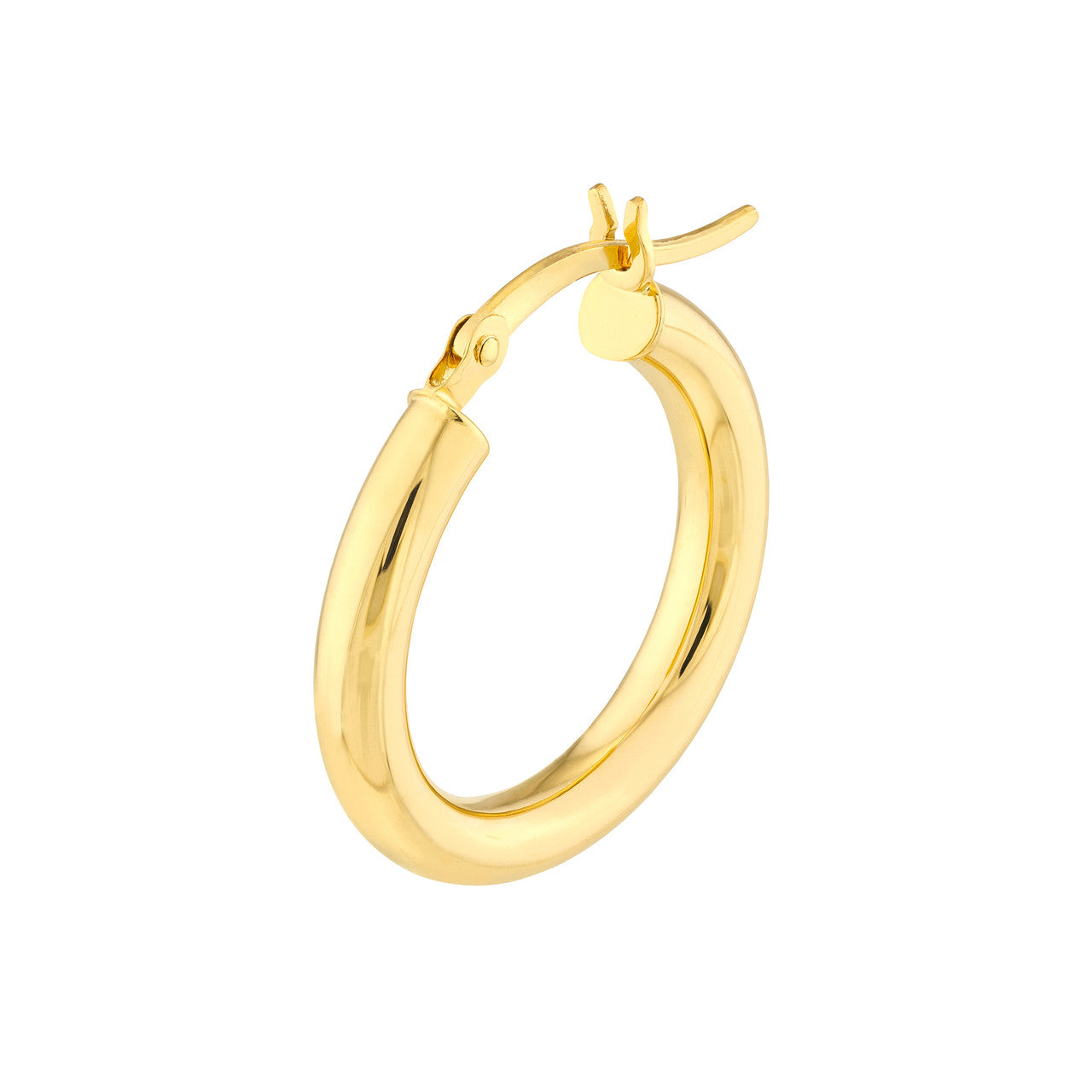 3mm polished hoop earrings with a shiny finish, showcasing a sleek and elegant design by My Store.