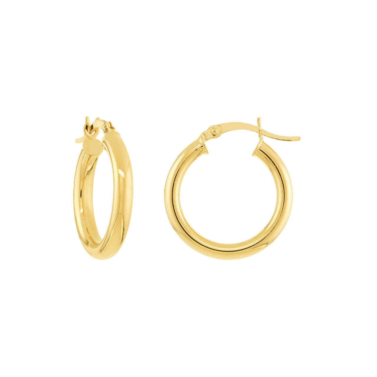 Shiny 3mm polished hoop earrings from My Store, featuring a sleek and modern design for everyday wear.