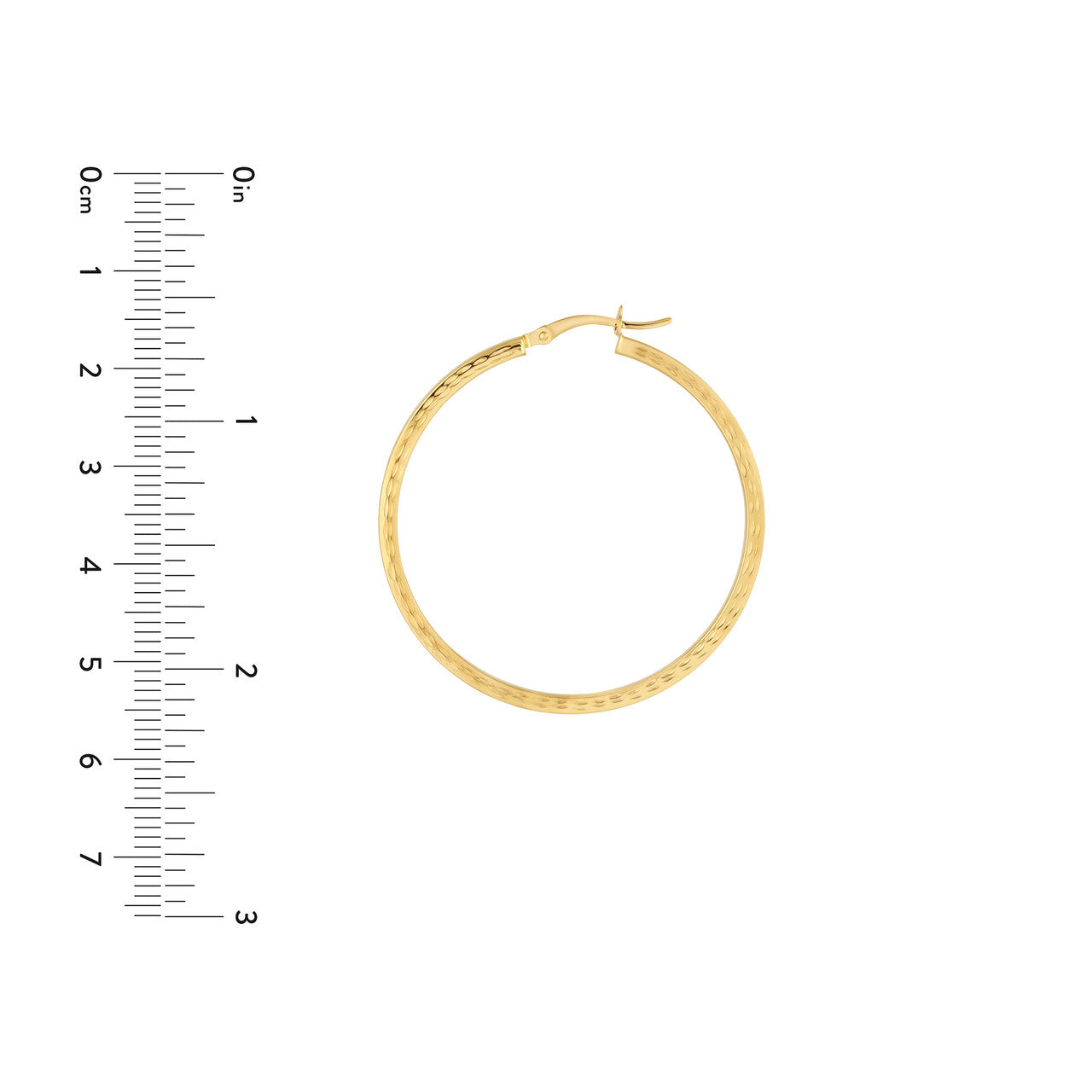 Simple 40mm square textured hoop earrings by My Store with a modern design and elegant finish.