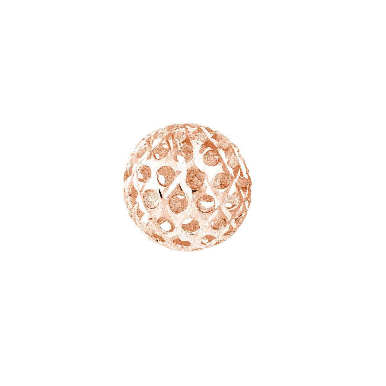 8mm hollow laser ball stud earrings with a reflective finish, showcasing a modern and elegant design.