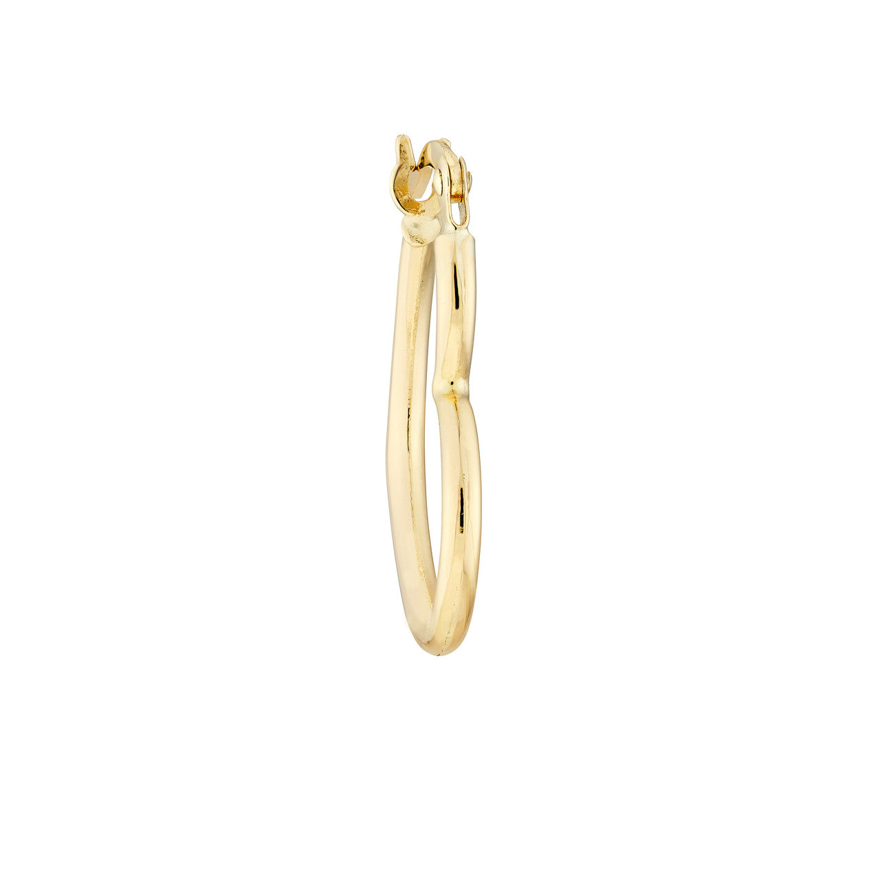 Heart Safety Pin Hoop Earrings 1
