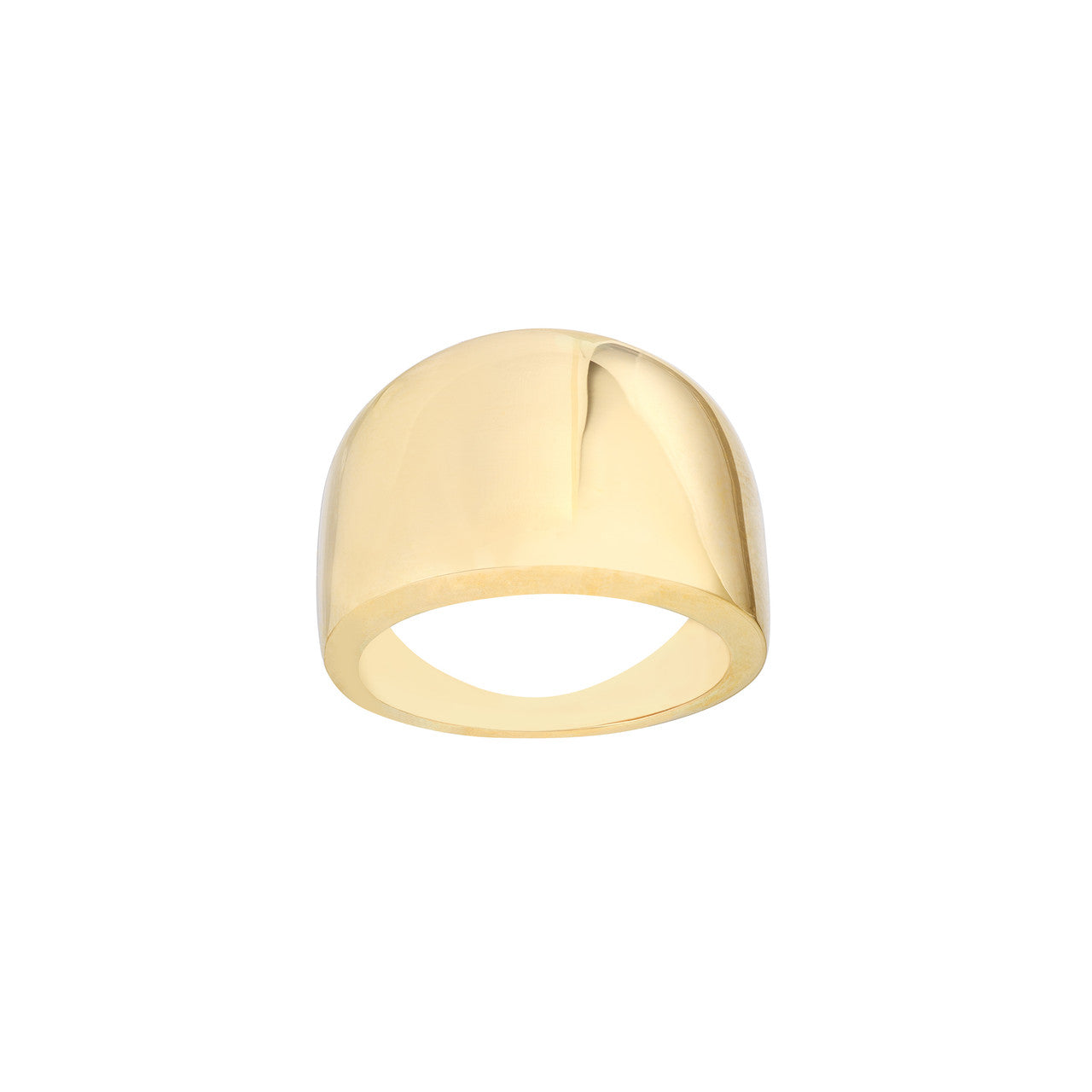 Wide band signet ring by My Store, featuring a polished surface and sleek, minimalist design.