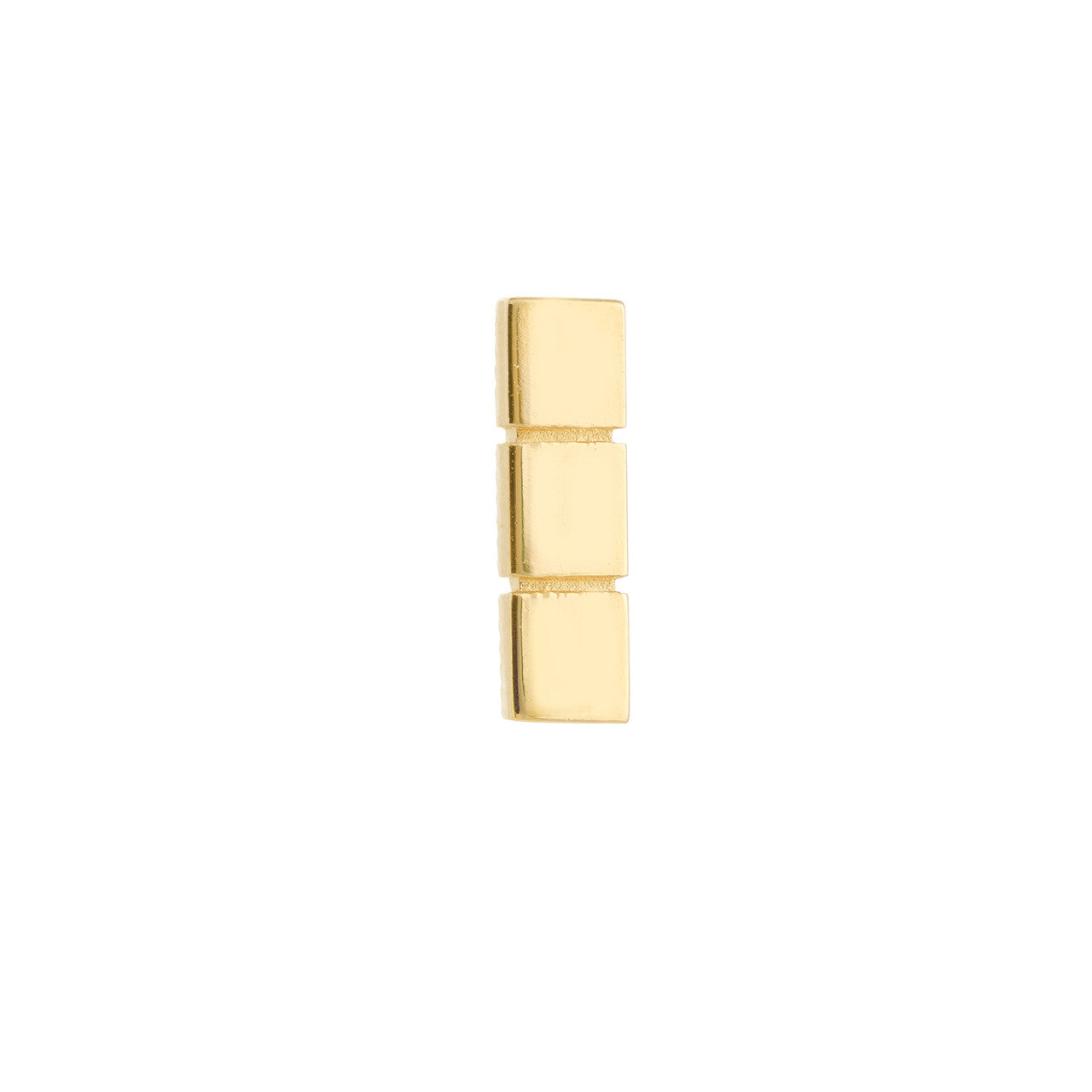 Simple triple square bar stud earrings by My Store in a sleek silver finish, showcasing a modern geometric design.