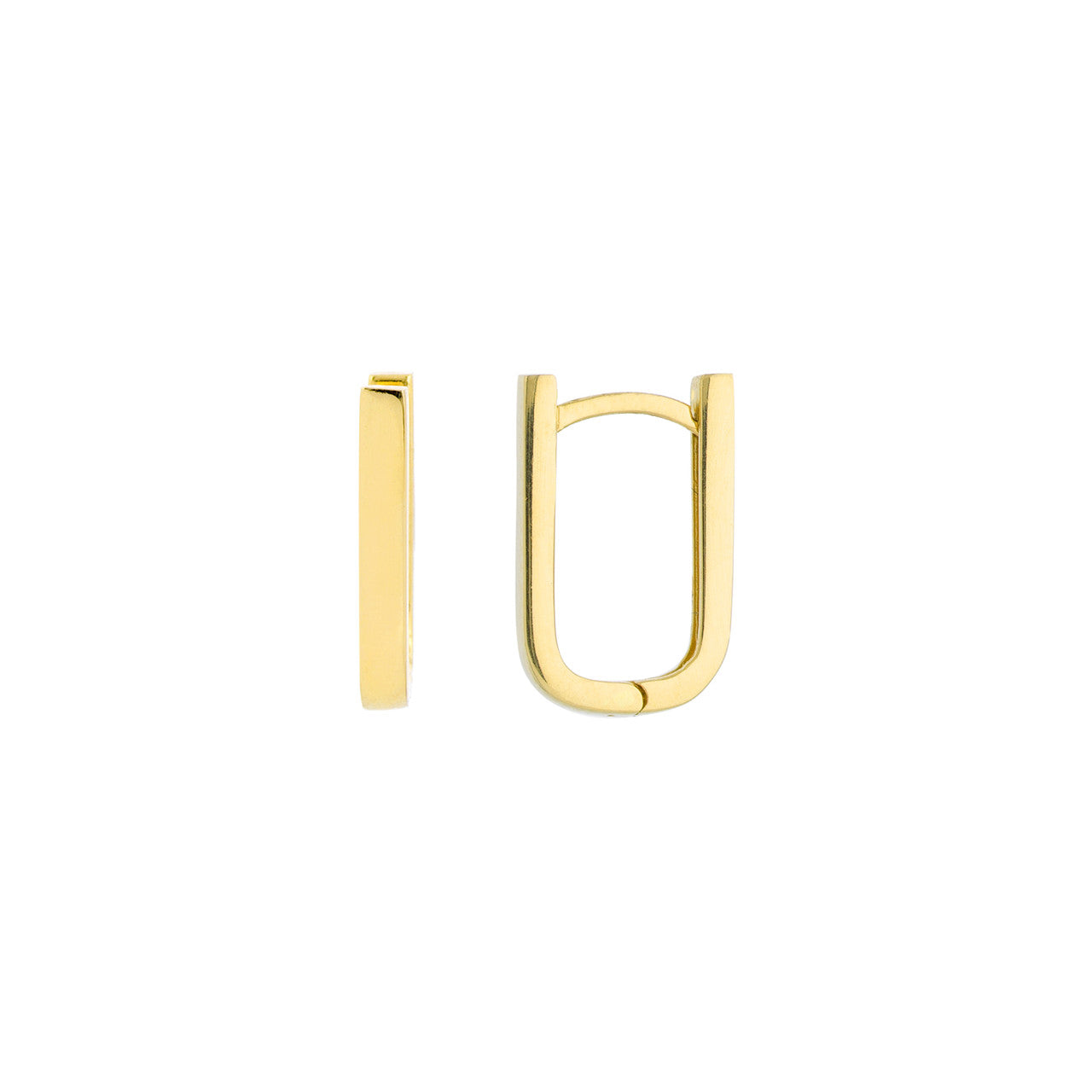 Simple petite link hoop earrings by My Store, featuring a sleek design and polished finish for everyday wear.