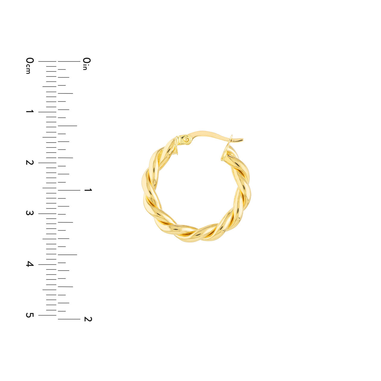 Simple 15mm braided hoop earrings in silver by My Store, featuring an elegant and lightweight design.