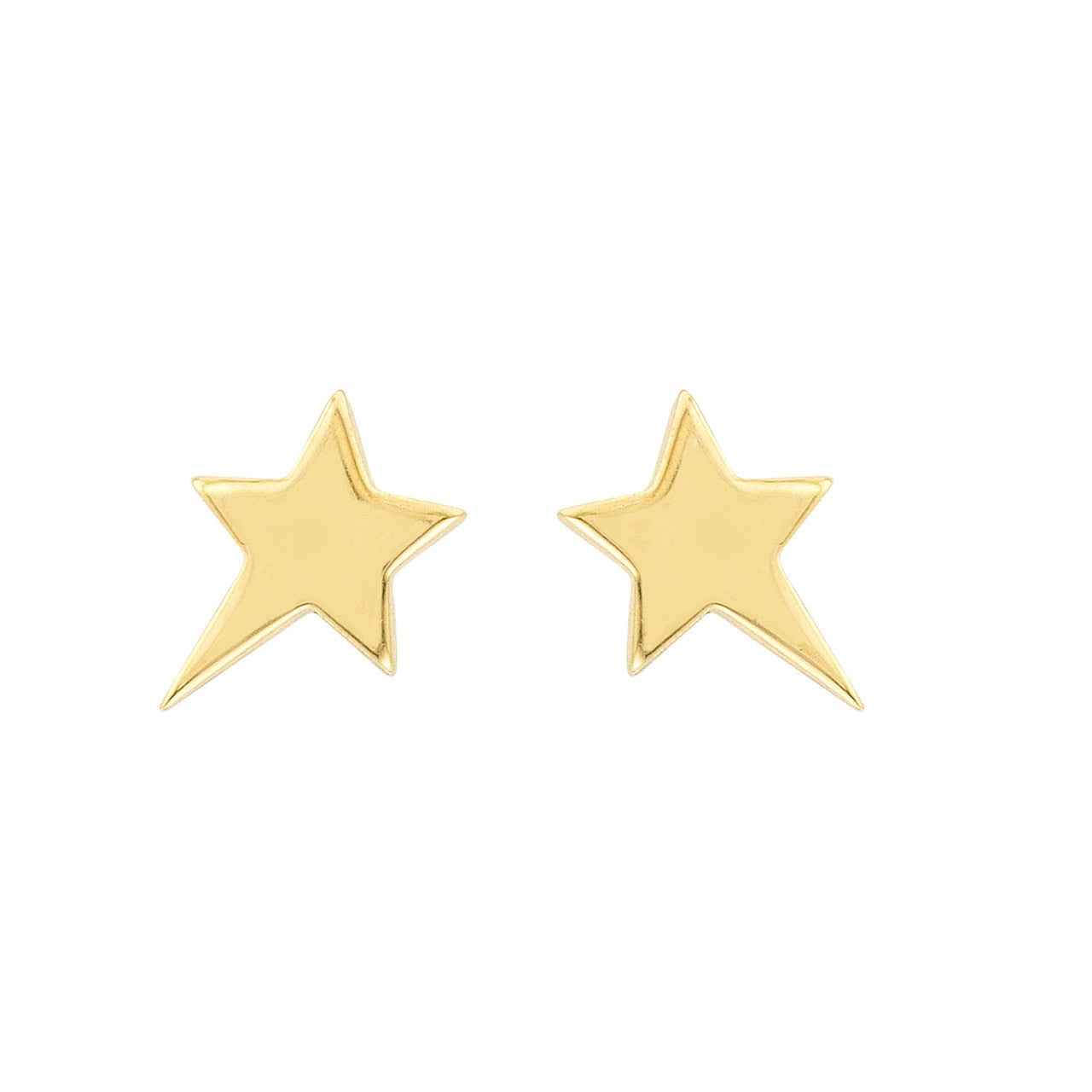 Simple shooting star stud earrings by My Store, featuring a delicate star design in polished metal.