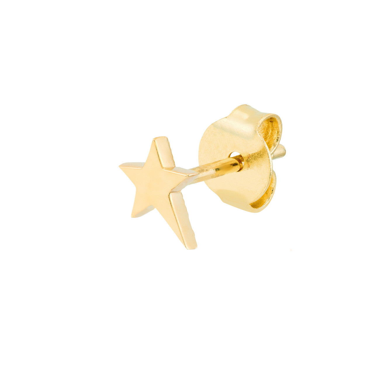 Simple shooting star stud earrings by My Store with a delicate design and shiny finish.