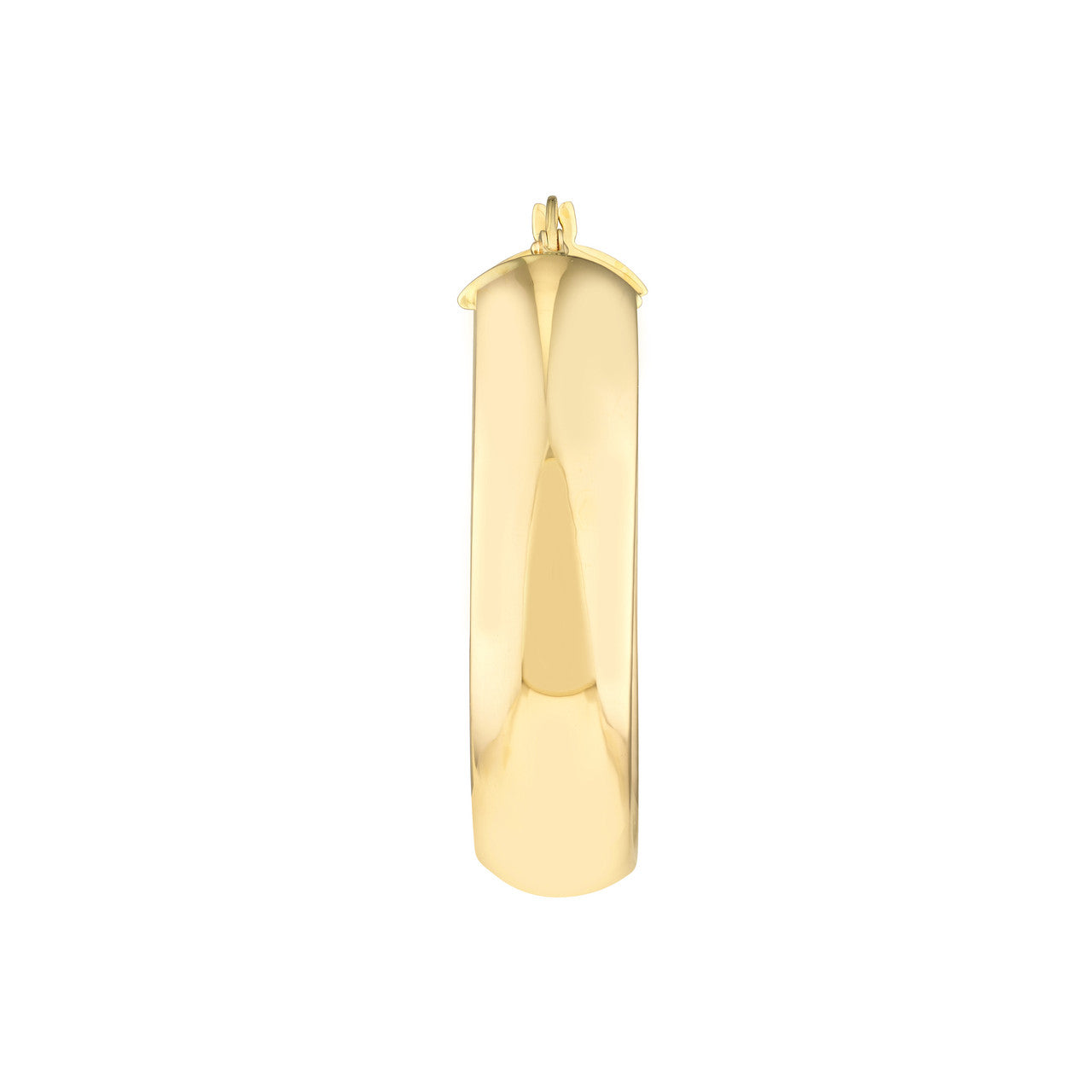 High polished 30mm round hoop earrings with a sleek, simple design by My Store.