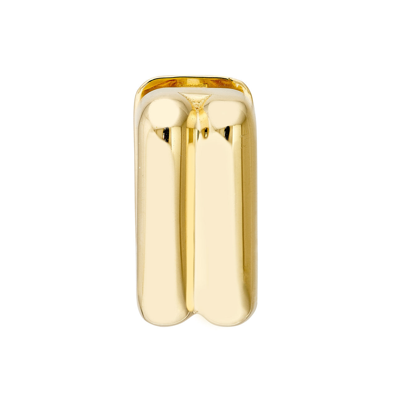Simple square double row hoop earrings by My Store, featuring a sleek and modern design in a polished finish.