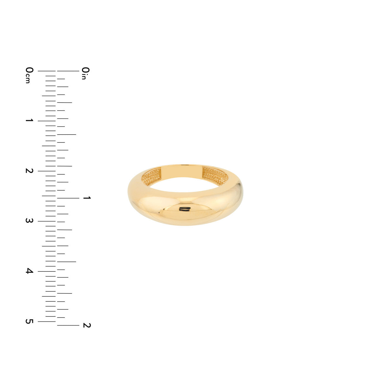 Wide domed band ring with a polished finish, showcasing a sleek, modern design by My Store.