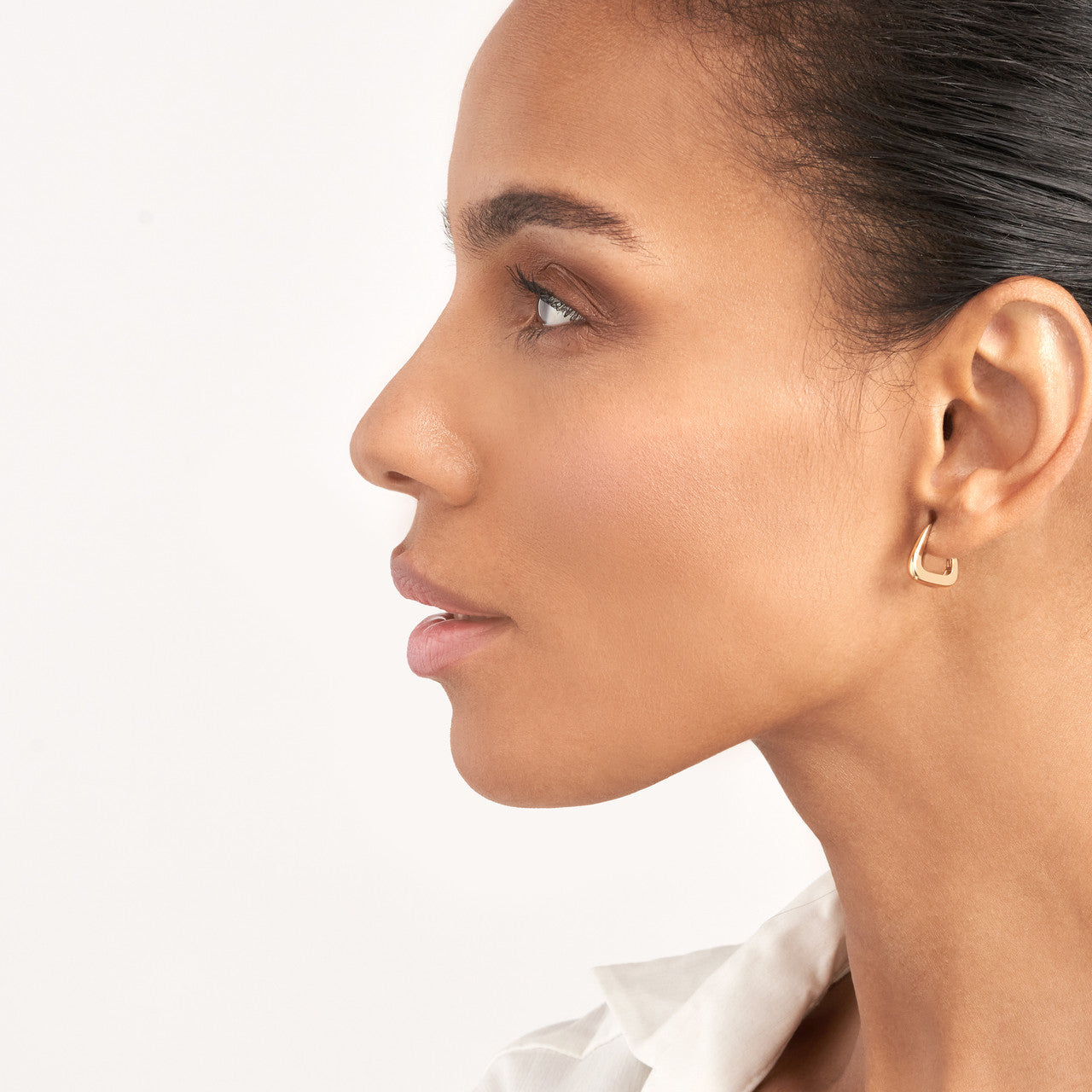 Tapered Squared Off Mini Hoop Earrings - VIA Jewelers