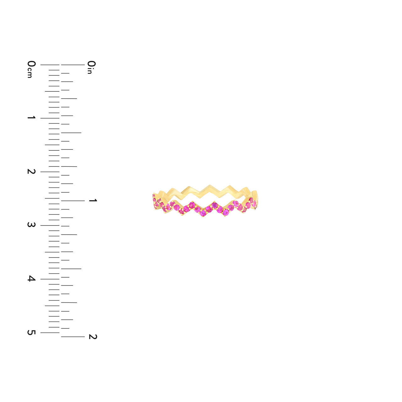Ruby Stones Zig Zag Ring 5